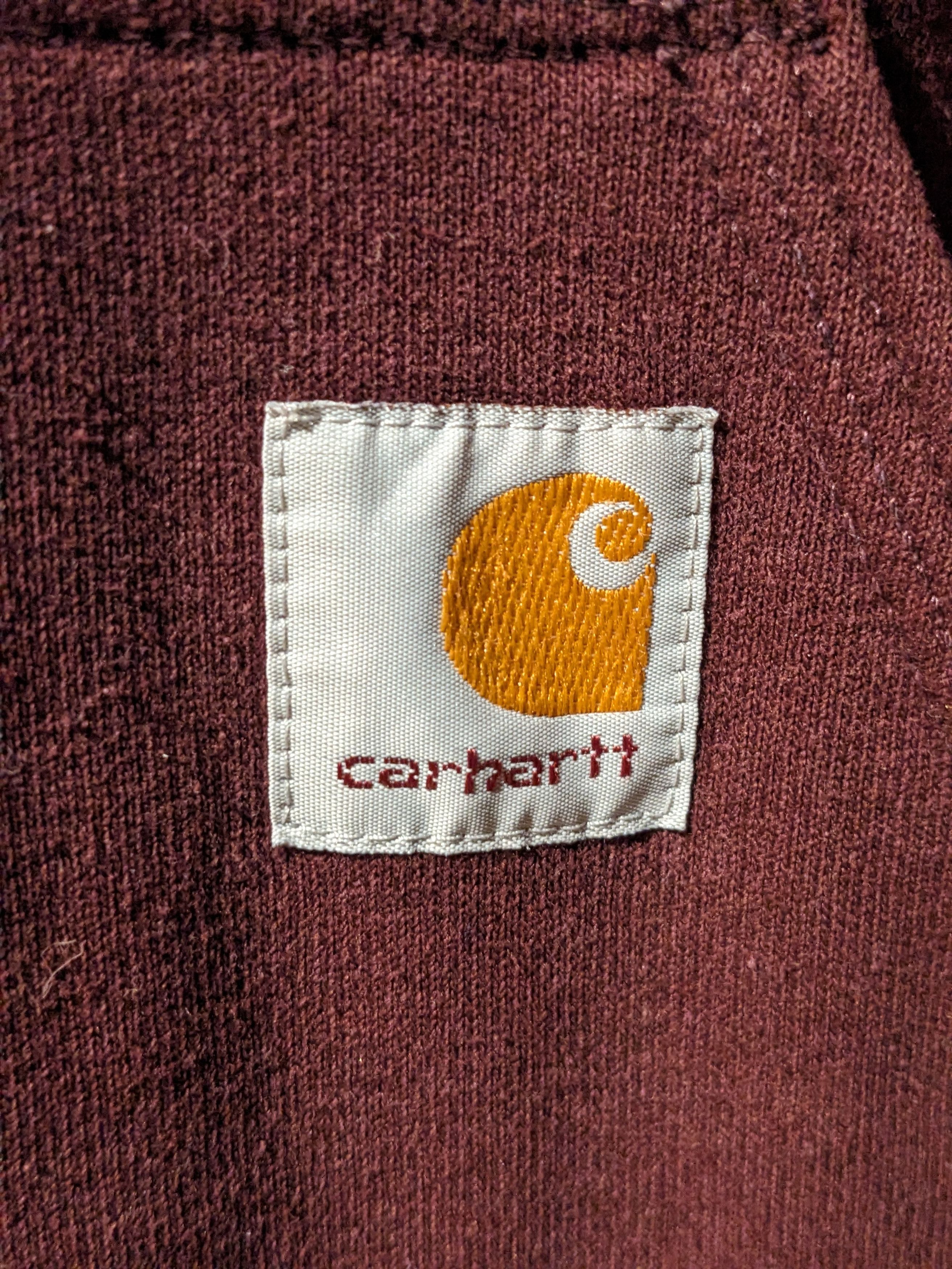 Carhartt × Designer Carhartt Logo Medium Loose Fit Burgundy Red Hoodie Size US M / EU 48-50 / 2 - 3 Thumbnail