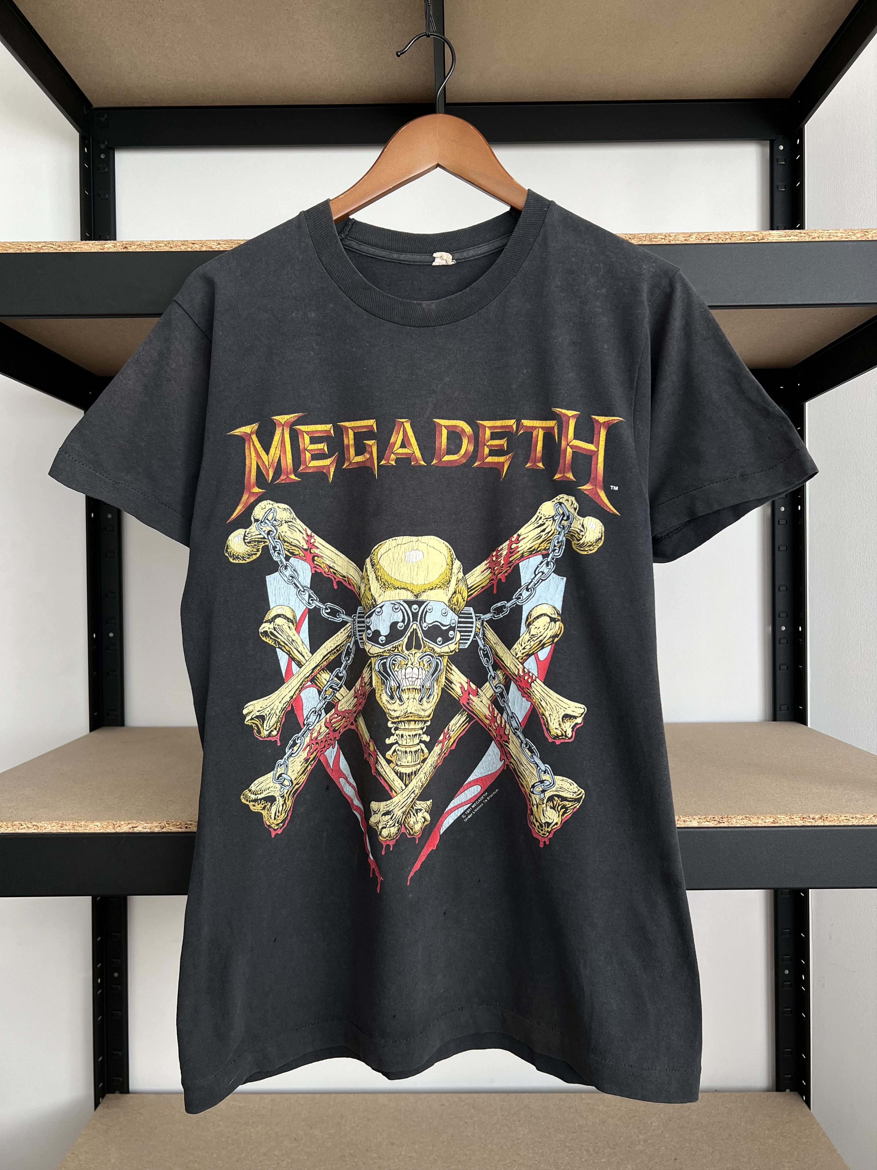 Band Tees Vintage 1991 Megadeth Vic Rattlehead Thrash Metal Band Tee Size US L / EU 52-54 / 3 - 1 Thumbnail
