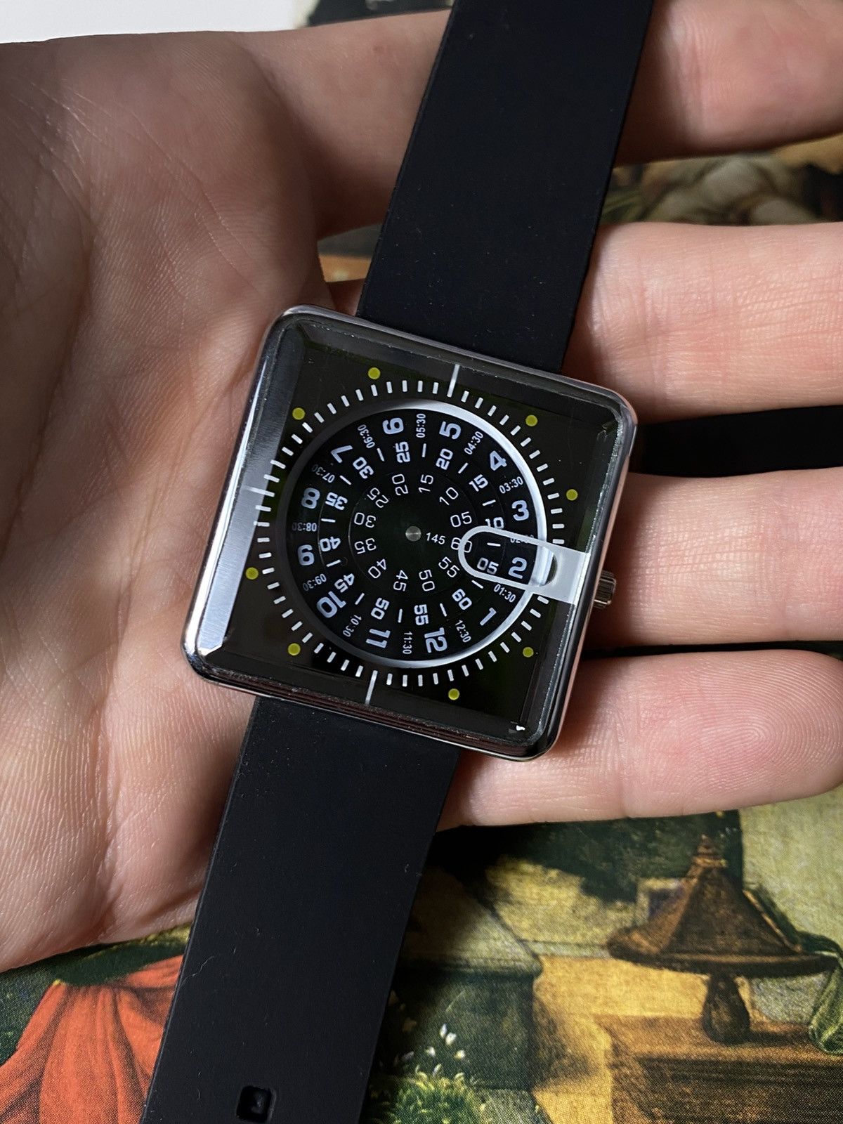 Hysteric Glamour Futuristic Rotating Disc Square Watch Techwear Cyber Size ONE SIZE - 6 Thumbnail