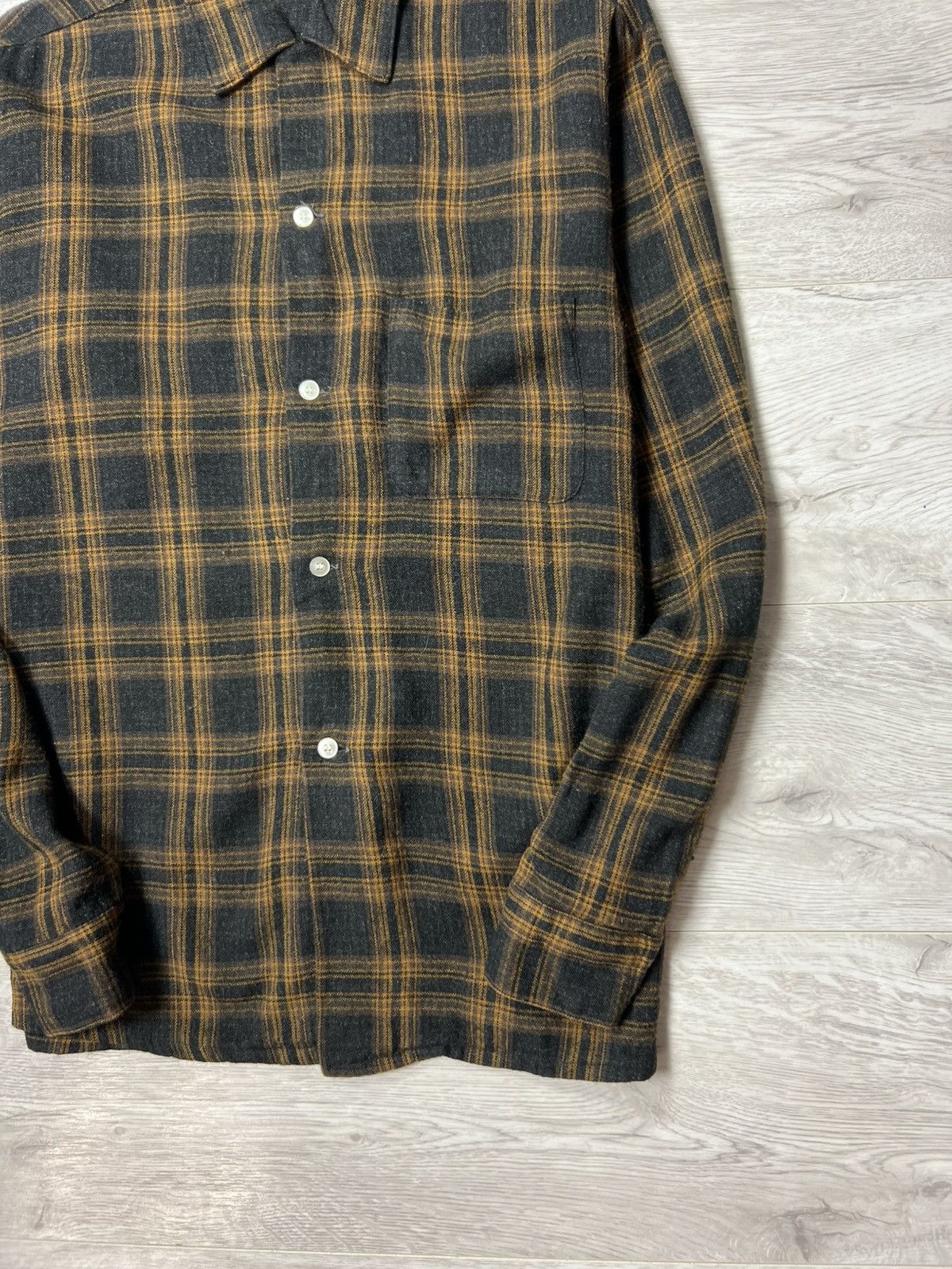 Arrow Vintage 50s / 60s Arrow Flannel Checkered Shirt Wool Acrylic Size US M / EU 48-50 / 2 - 7 Thumbnail