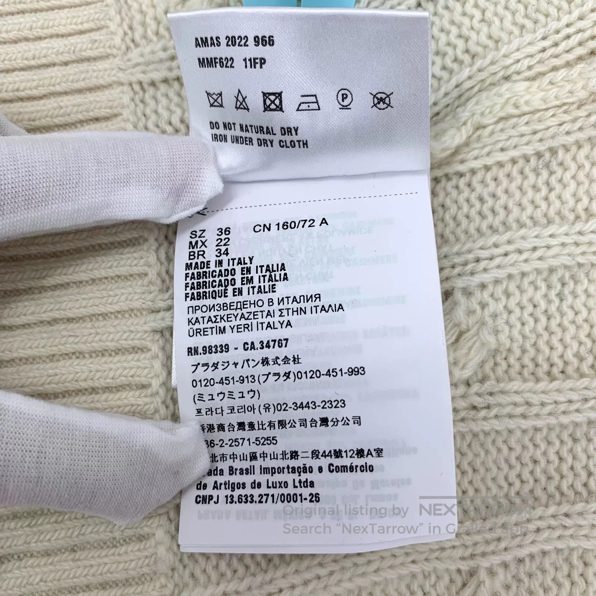 Miu Miu miu miu color-block zip-up knit jacket. Size XS / US 0-2 / IT 36-38 - 7 Thumbnail