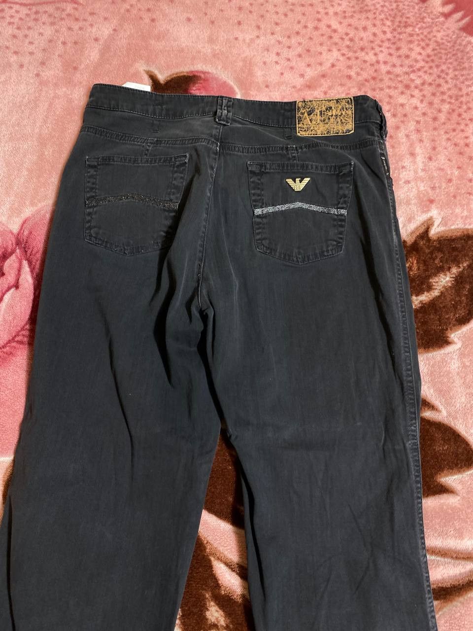 Armani × Vintage Vintage Armani Pocket Logo Baggy Jeans Y2K 32 Size US 30 / EU 46 - 14 Thumbnail