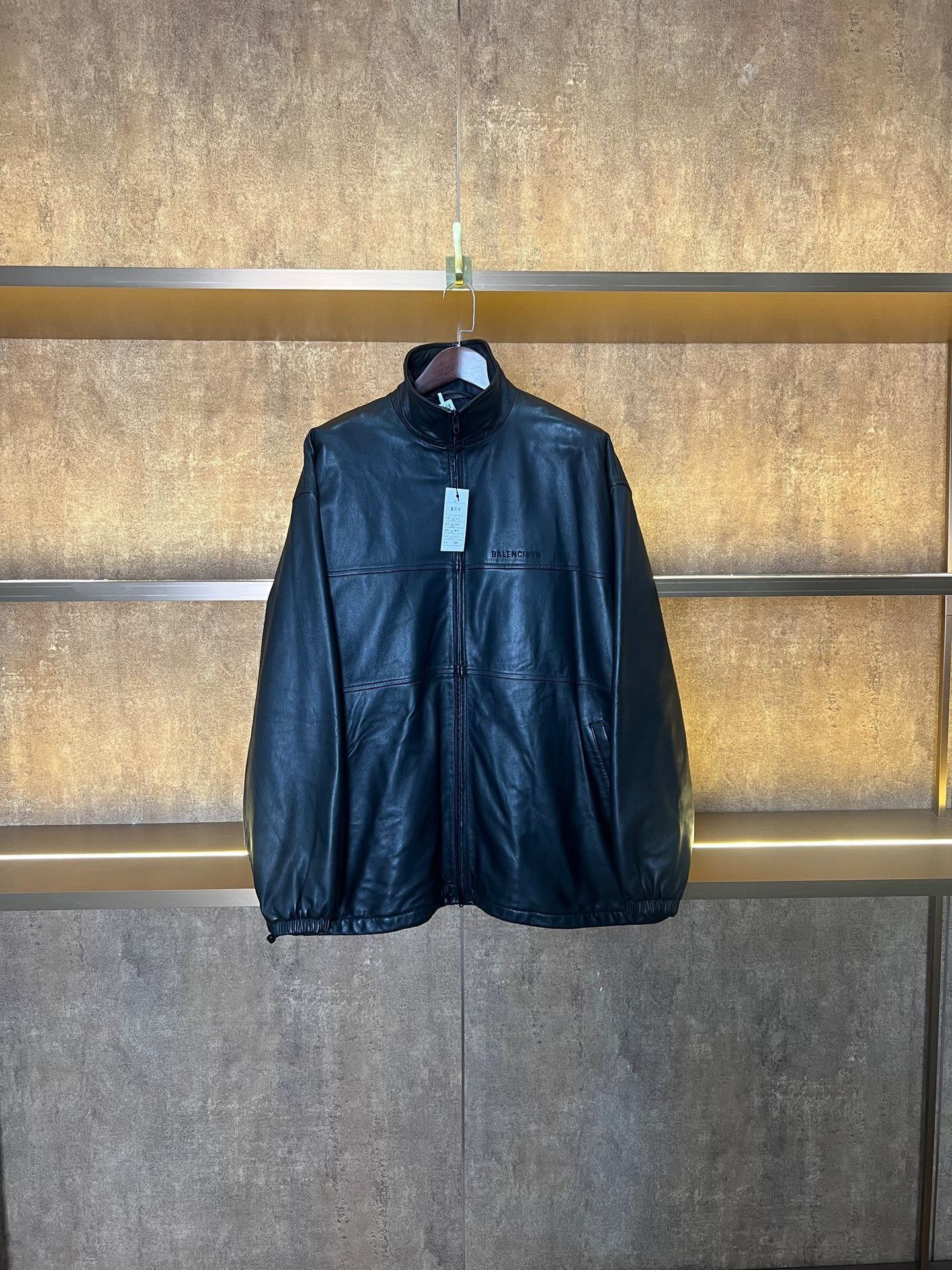 Balenciaga Balenciaga Padded Slogan Leather Jacket Size US S / EU 44-46 / 1 - 1 Thumbnail