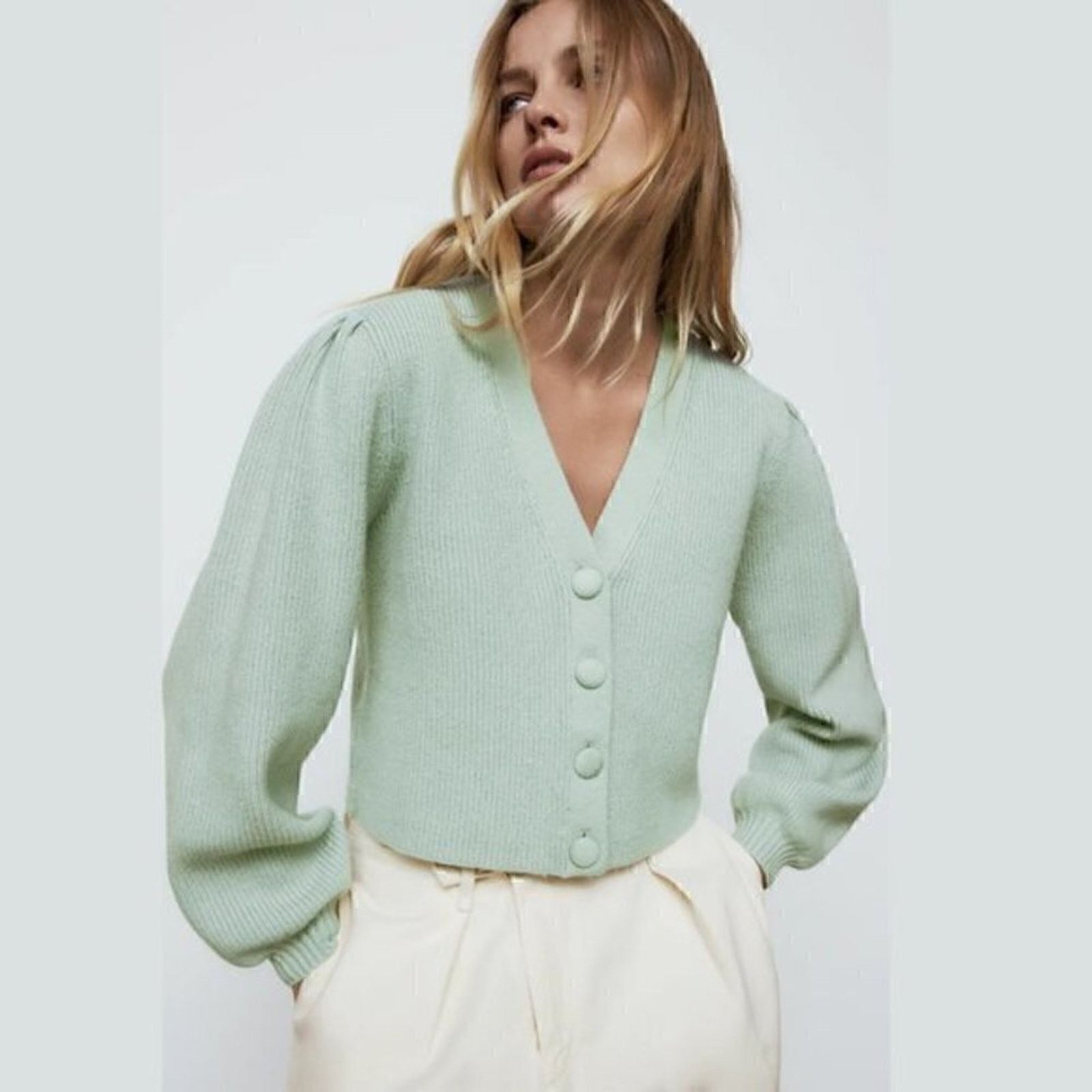 Zara ZARA V-Neck Cardigan NWT Size S / US 4 / IT 40 - 6 Thumbnail