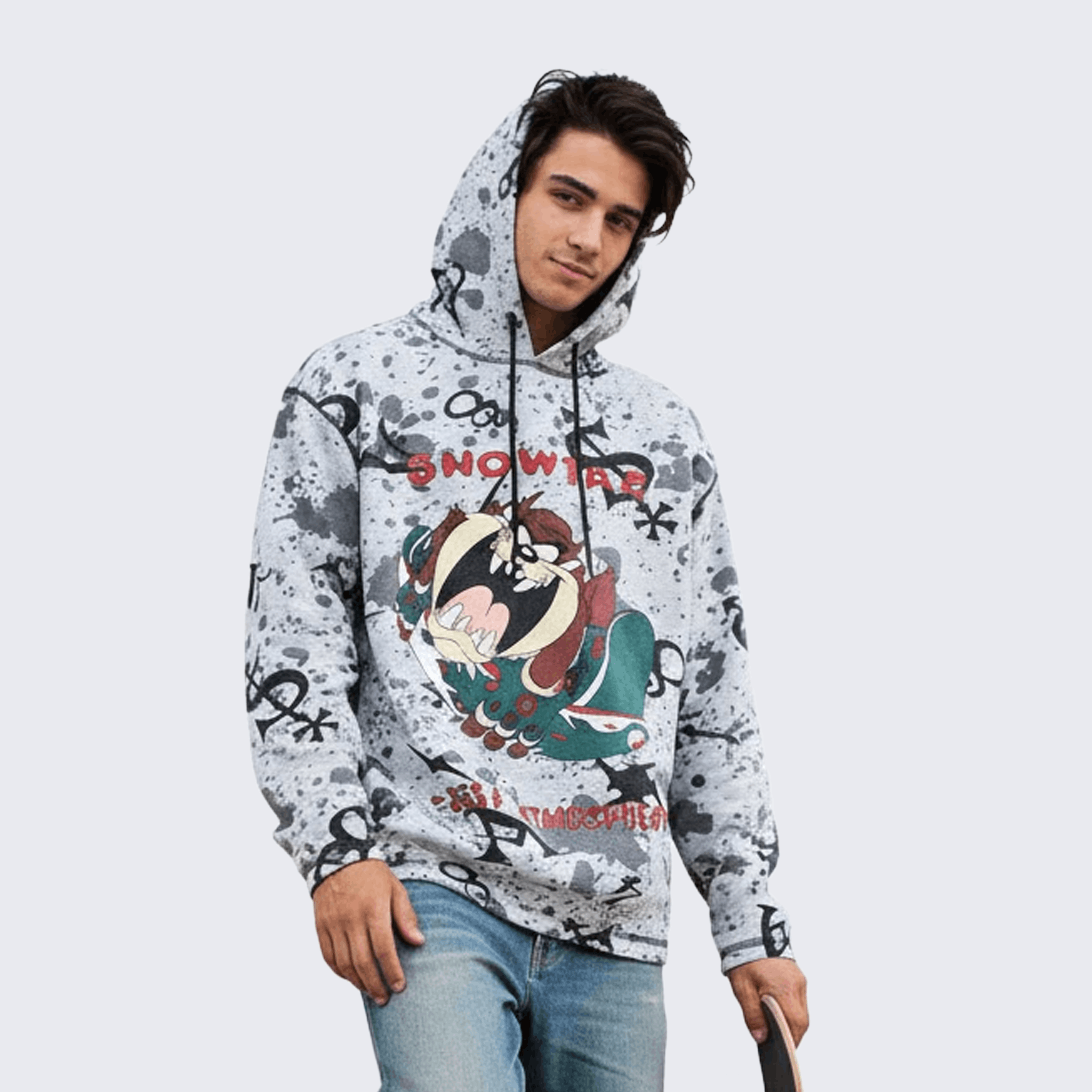 Vintage Taz Vintage 90s Looney Tunes Snowboard Hoodie Sweatshirt Size US M / EU 48-50 / 2 - 3 Thumbnail