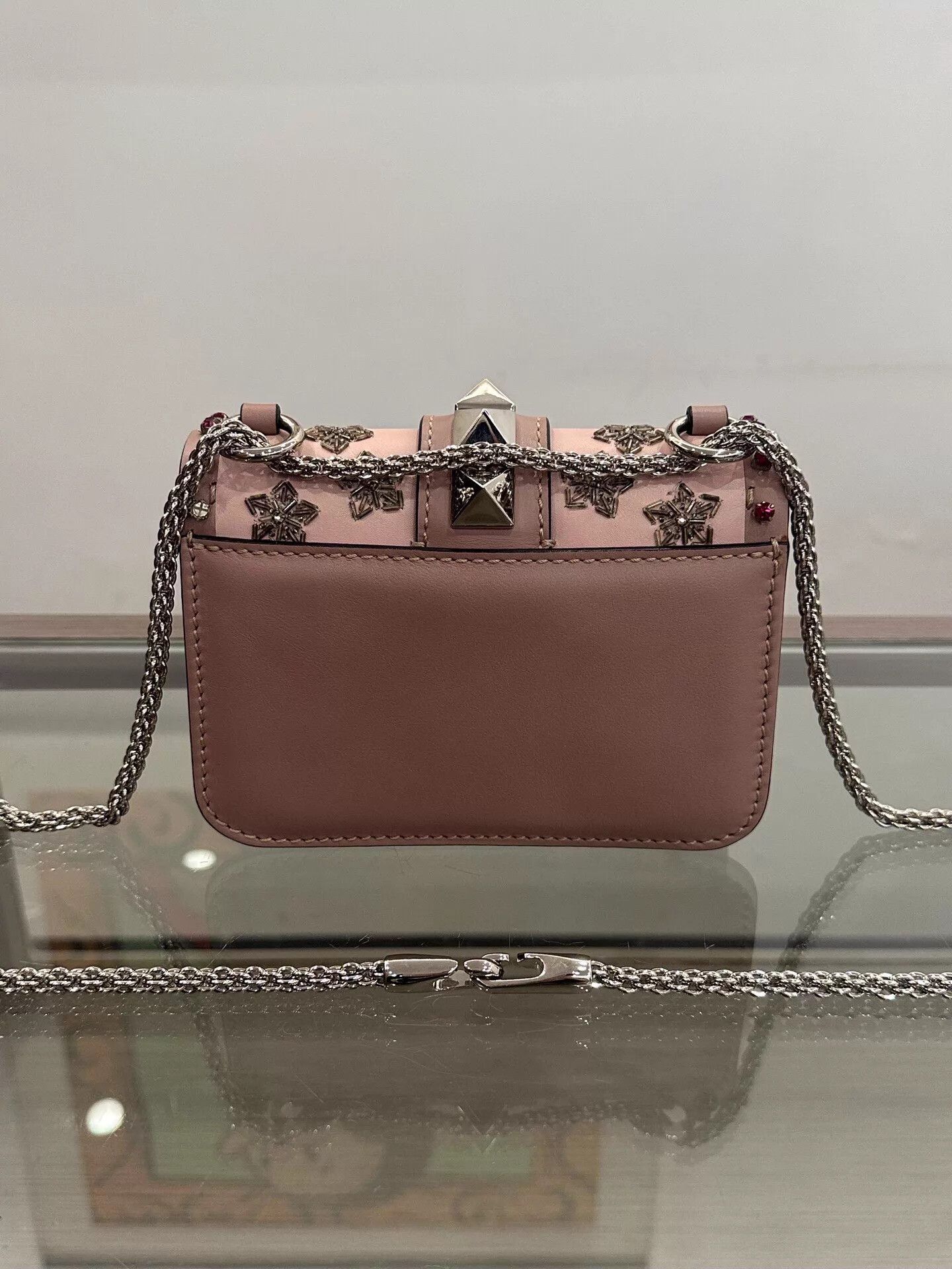 Valentino VALENTINO colorblock rivet-crystal logo chain bag 22cm Size ONE SIZE - 2 Thumbnail