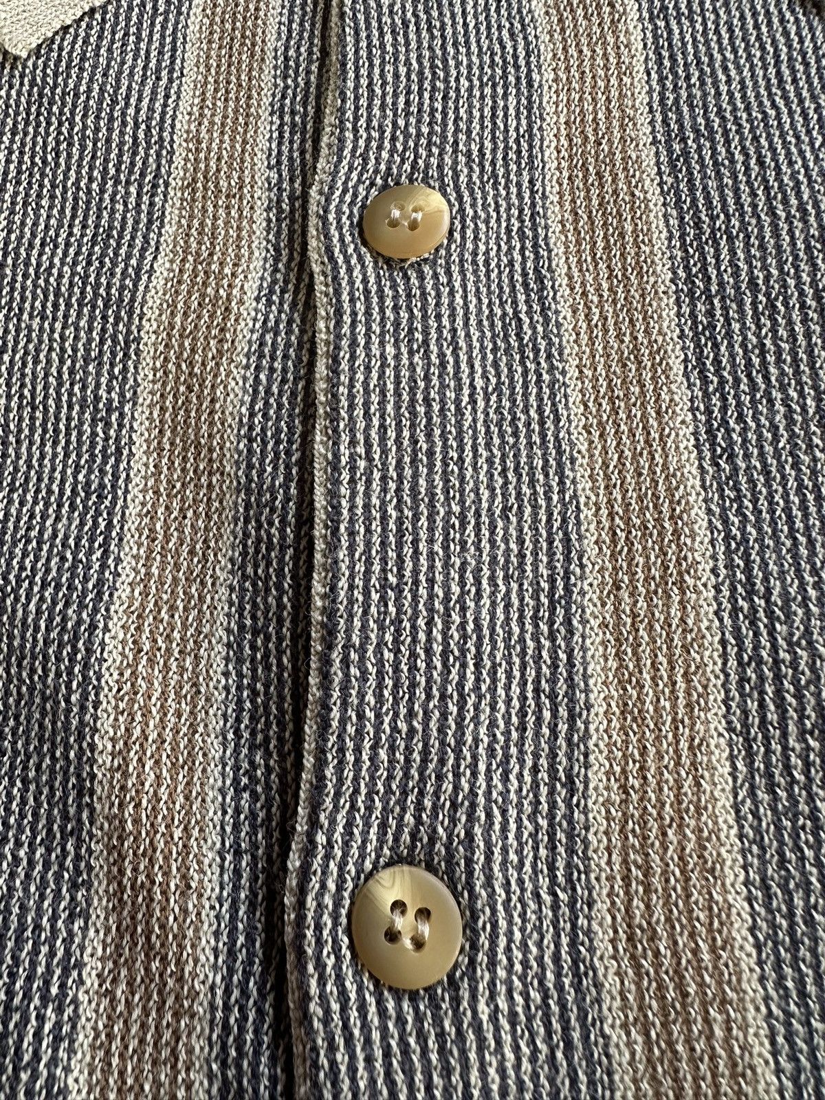 Adolfo Dominguez 90's Adolfo Dominguez knitted striped button up Size US XL / EU 56 / 4 - 17 Thumbnail