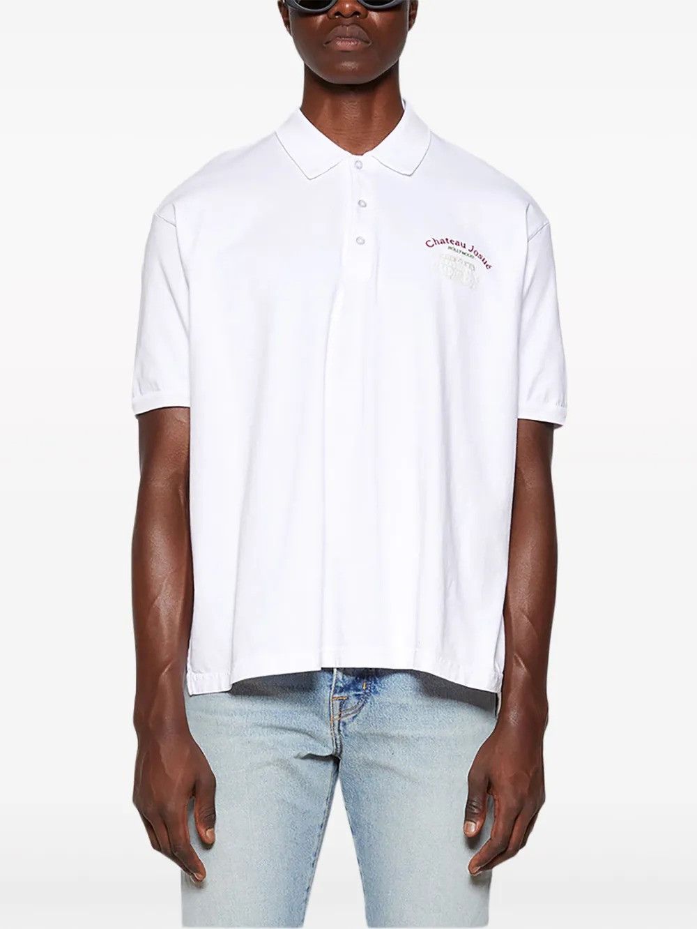 Gallery Dept. o1mle0226 Chateau Josue Polo Shirt in White Size US M / EU 48-50 / 2 - 2 Thumbnail