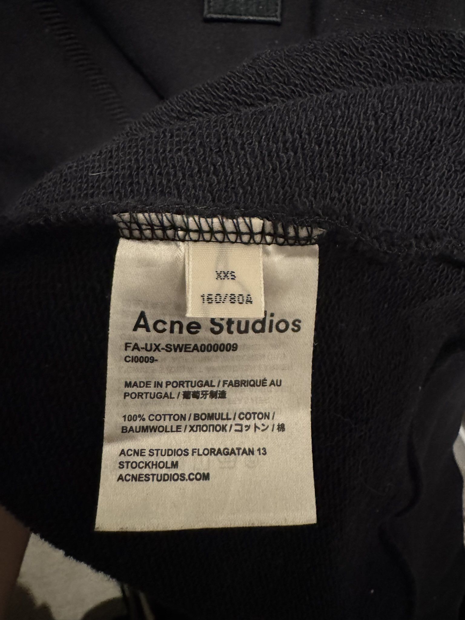 Acne Studios Yala Face Cotton Black Oversized Hoodie Size US XXS / EU 40 - 4 Thumbnail