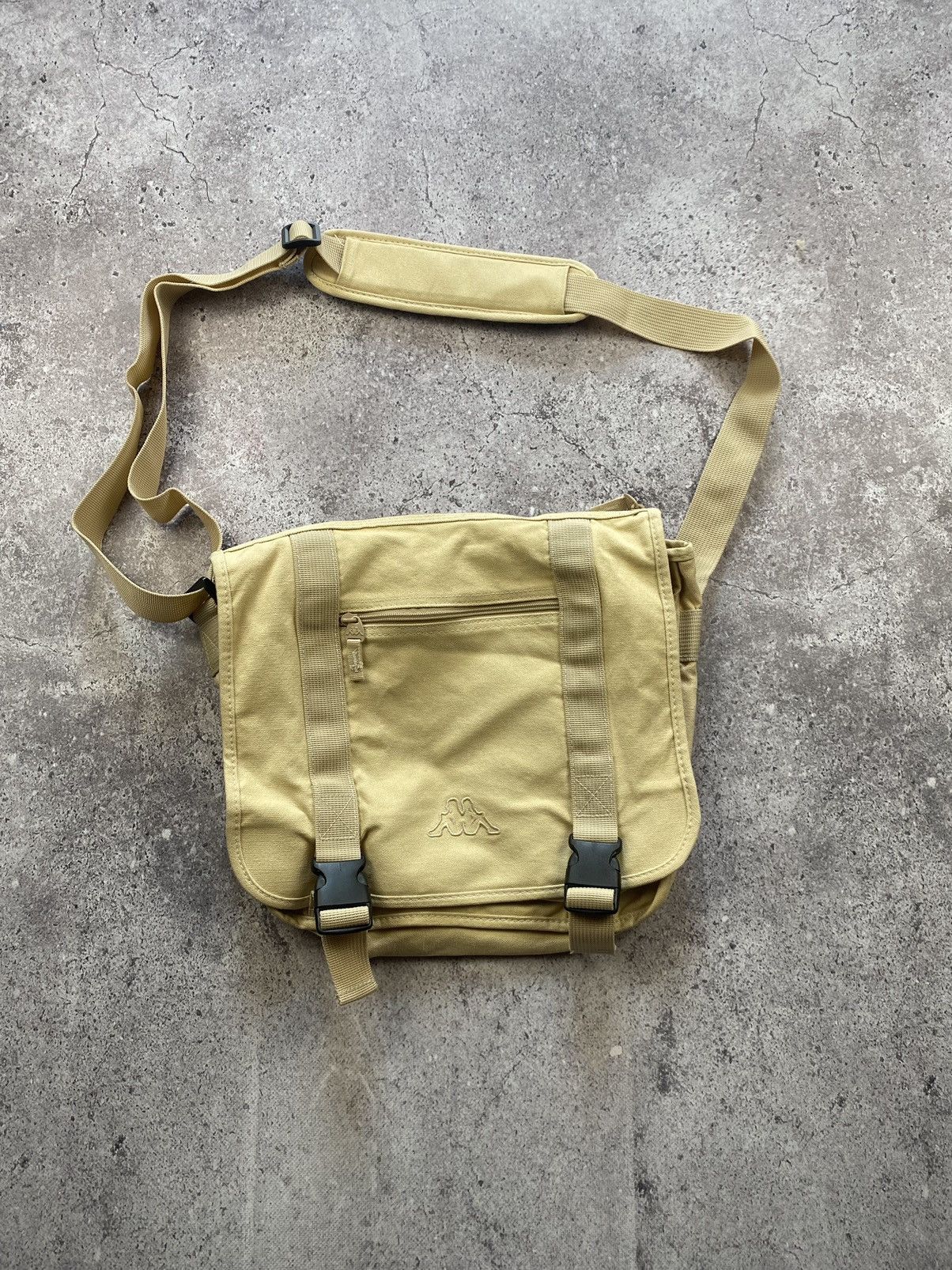 Kappa Messenger Miltipocket Laptop Japan Bag in Black, Men's