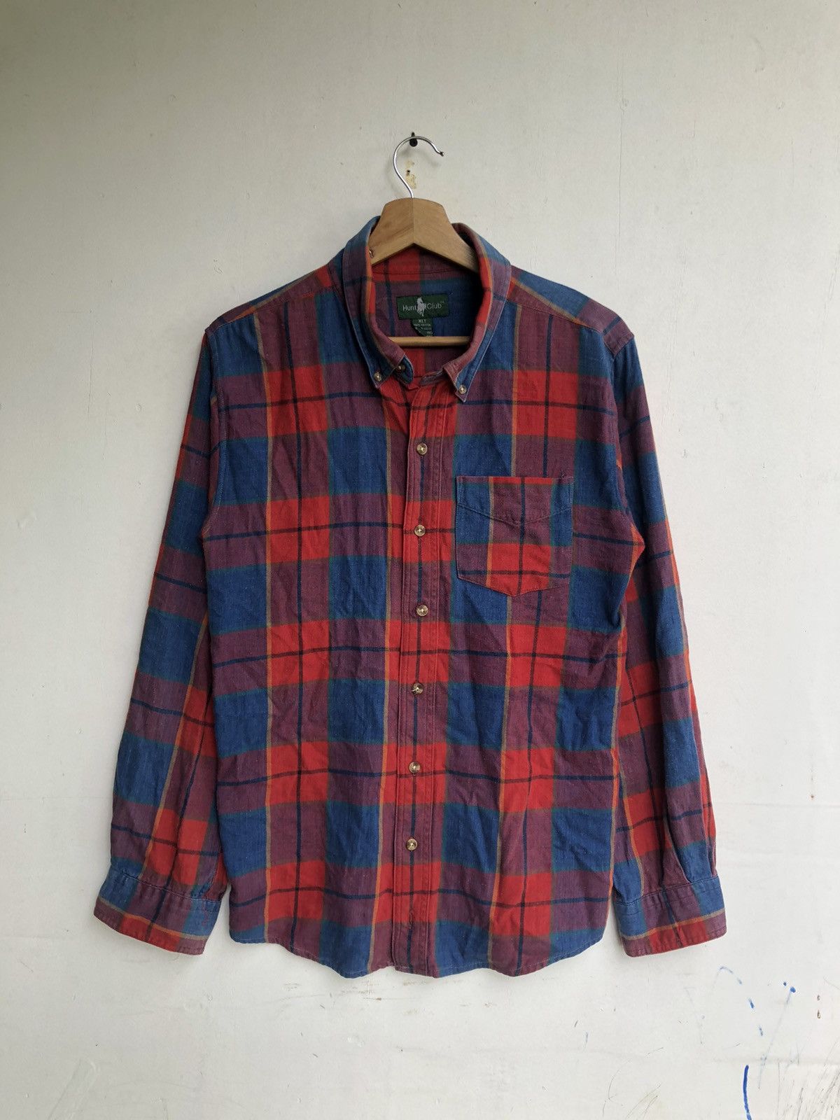 Hunt Club × Japanese Brand × Vintage Vintage 90’s Hunt Club Flannel Button Up Size US L / EU 52-54 / 3 - 1 Thumbnail
