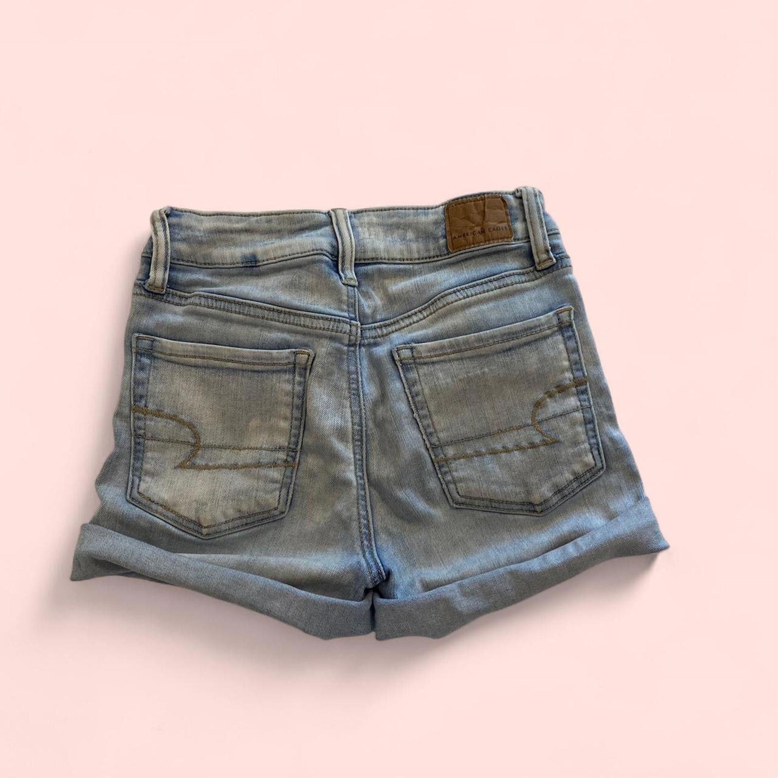 American Eagle Outfitters American Eagle mid-waisted blue denim shorts Size 25" / US 0 / IT 36 - 3 Thumbnail
