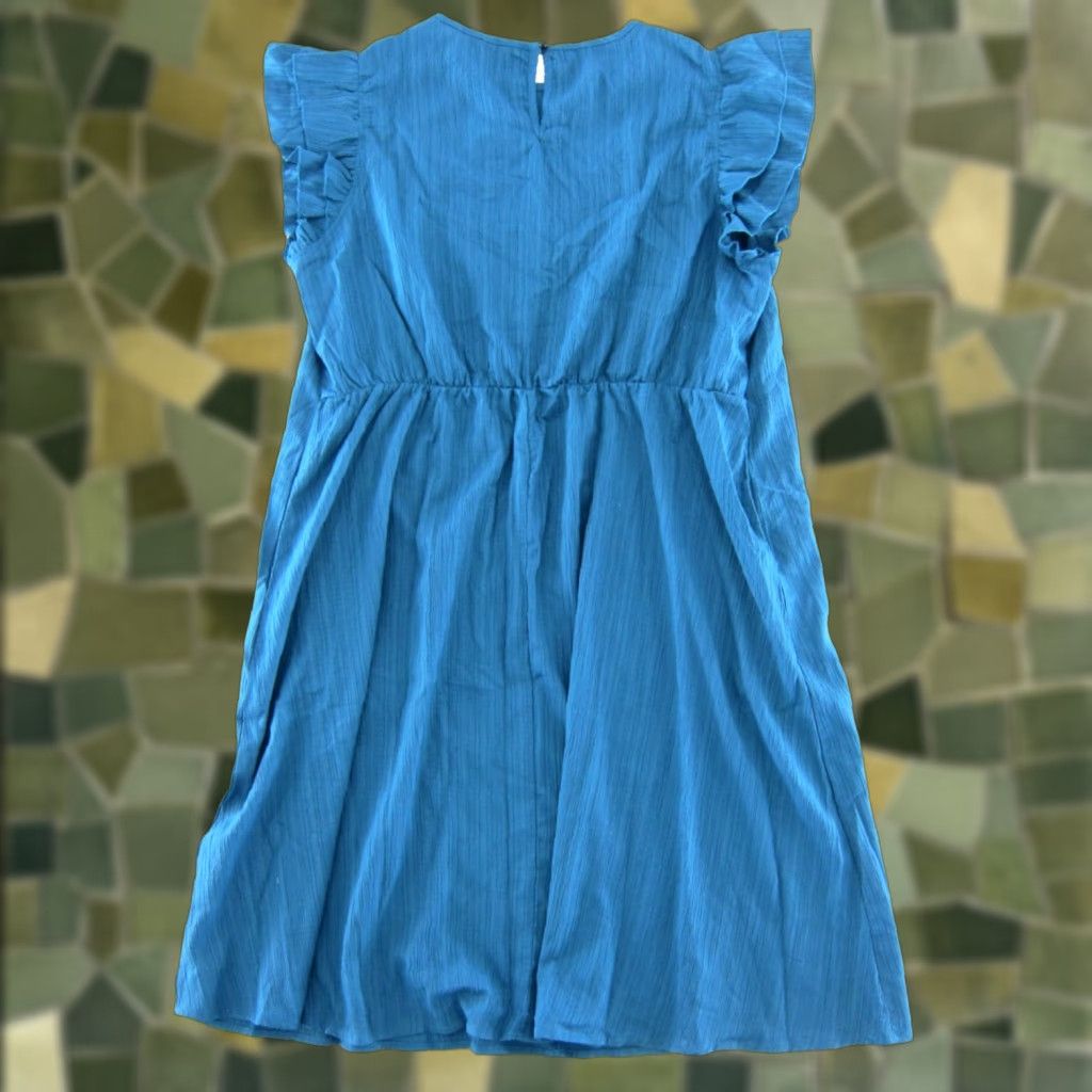 Vintage BLOOMCHIC Dress Cap Sleeve NWT Blue 18-20 Women Pockets Shift Smock Tunic Knee Length Casual/Formal 90s Wedding Women Size XXL / US 16-18 / IT 52-54 - 1 Thumbnail