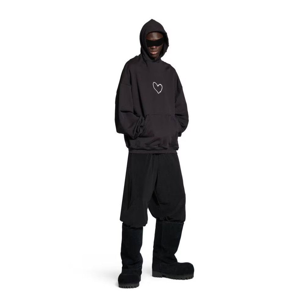 Balenciaga o1tr1nto0725 Lovey Hoodie Oversized in Black Size US XL / EU 56 / 4 - 3 Thumbnail