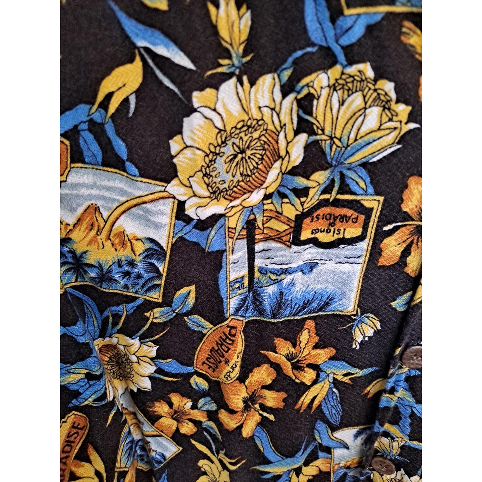 Other Knot Knot Black, Blue Floral Hawaiian Shirt Size XL Size US XL / EU 56 / 4 - 2 Thumbnail