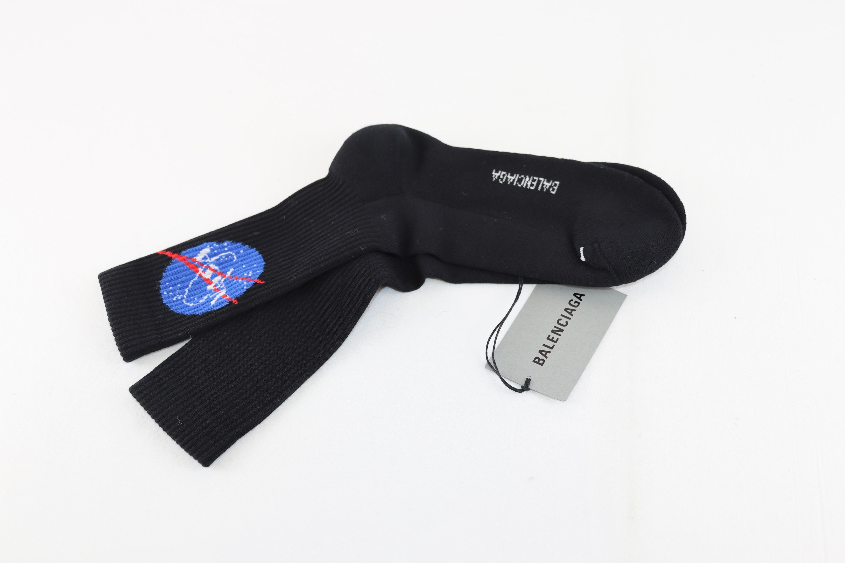 Balenciaga o1rshd1 Size: L / Cotton Socks Space Co Pa Ea in Black Size ONE SIZE - 3 Thumbnail