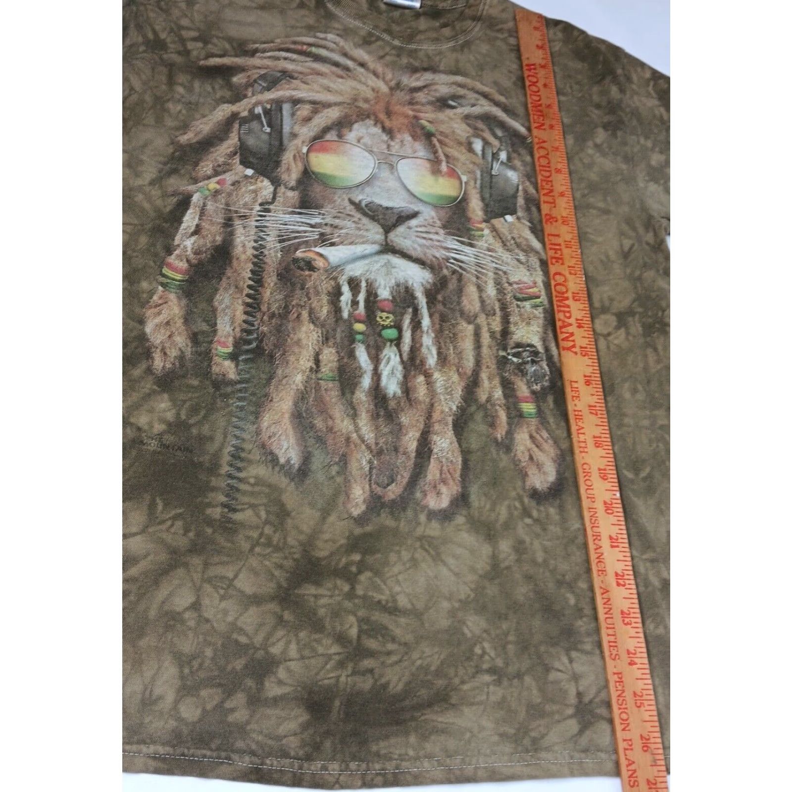 The Mountain VINTAGE The Mountain M Shirt Lion Rastafari Reggae Tie Dye Shirt Men M Brown Cotton Knit Crew Neck Short Sleeve Gildan for The Mountain Size US M / EU 48-50 / 2 - 5 Thumbnail