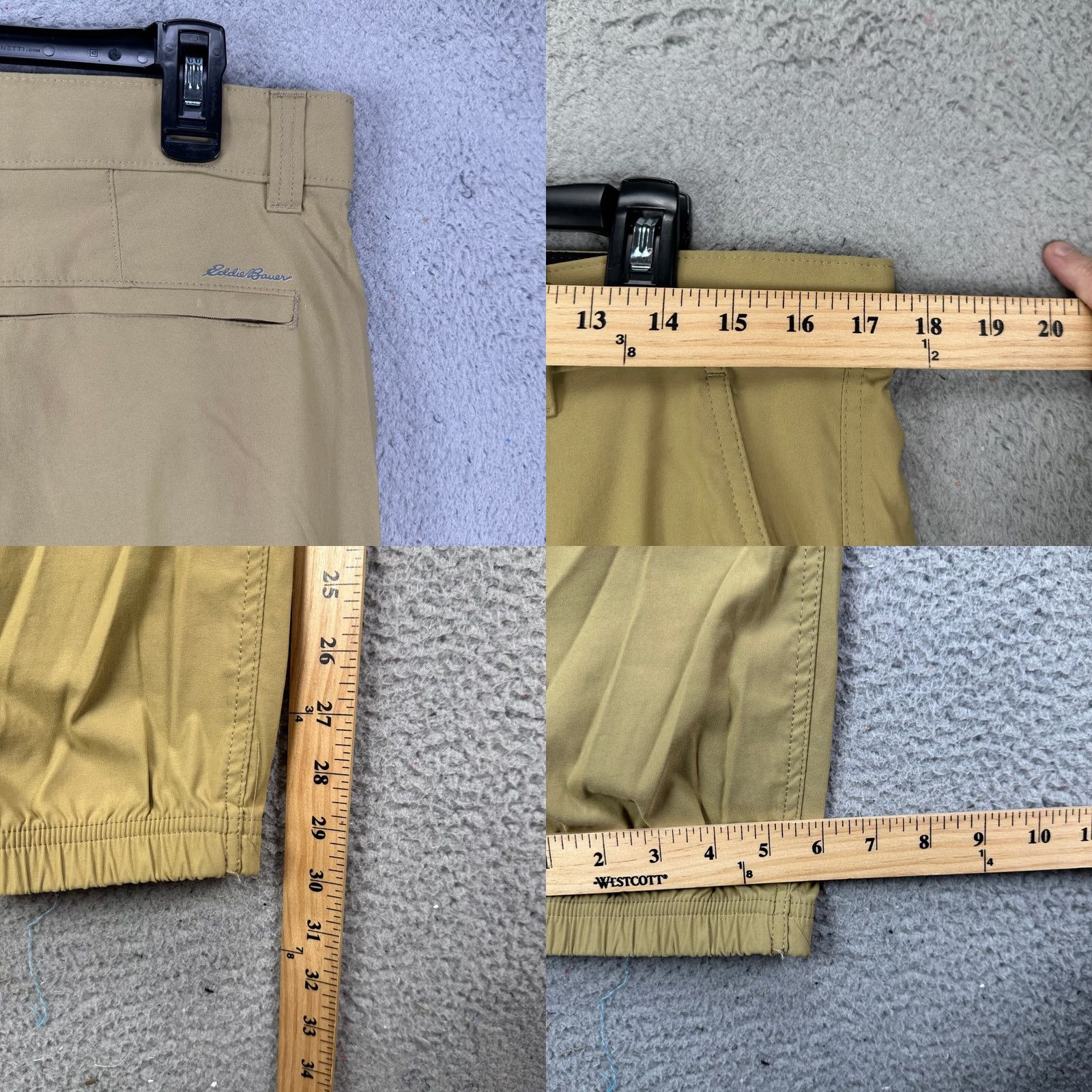 Eddie Bauer Eddie Bauer Men Cargo Hiking Pants 34 Tan Flat Front Straight Leg Jogger Stretch Cargo Hiking Pants Mens 34 Brown Size US 34 / EU 50 - 8 Thumbnail