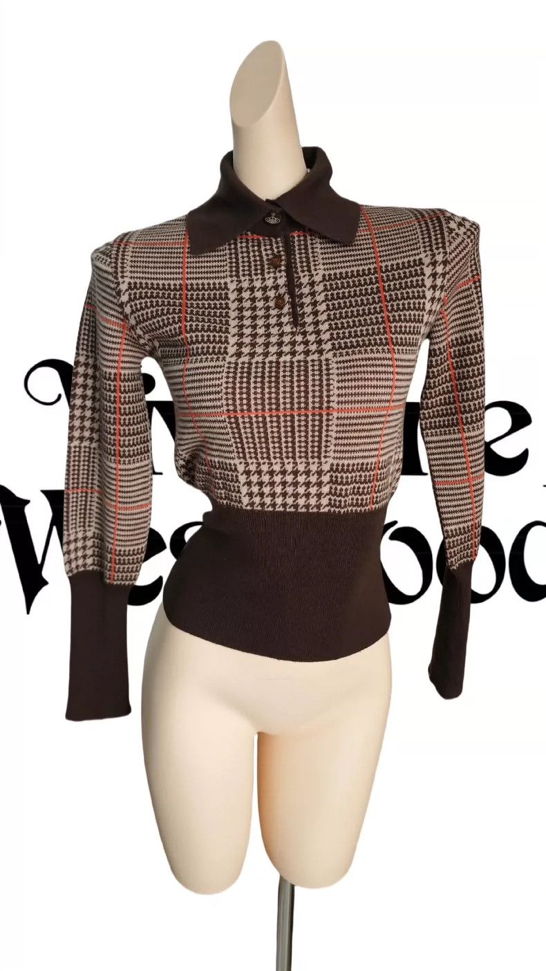 Vivienne Westwood Vivienne Westwood Brown checkered sweater Size S / US 4 / IT 40 - 4 Thumbnail