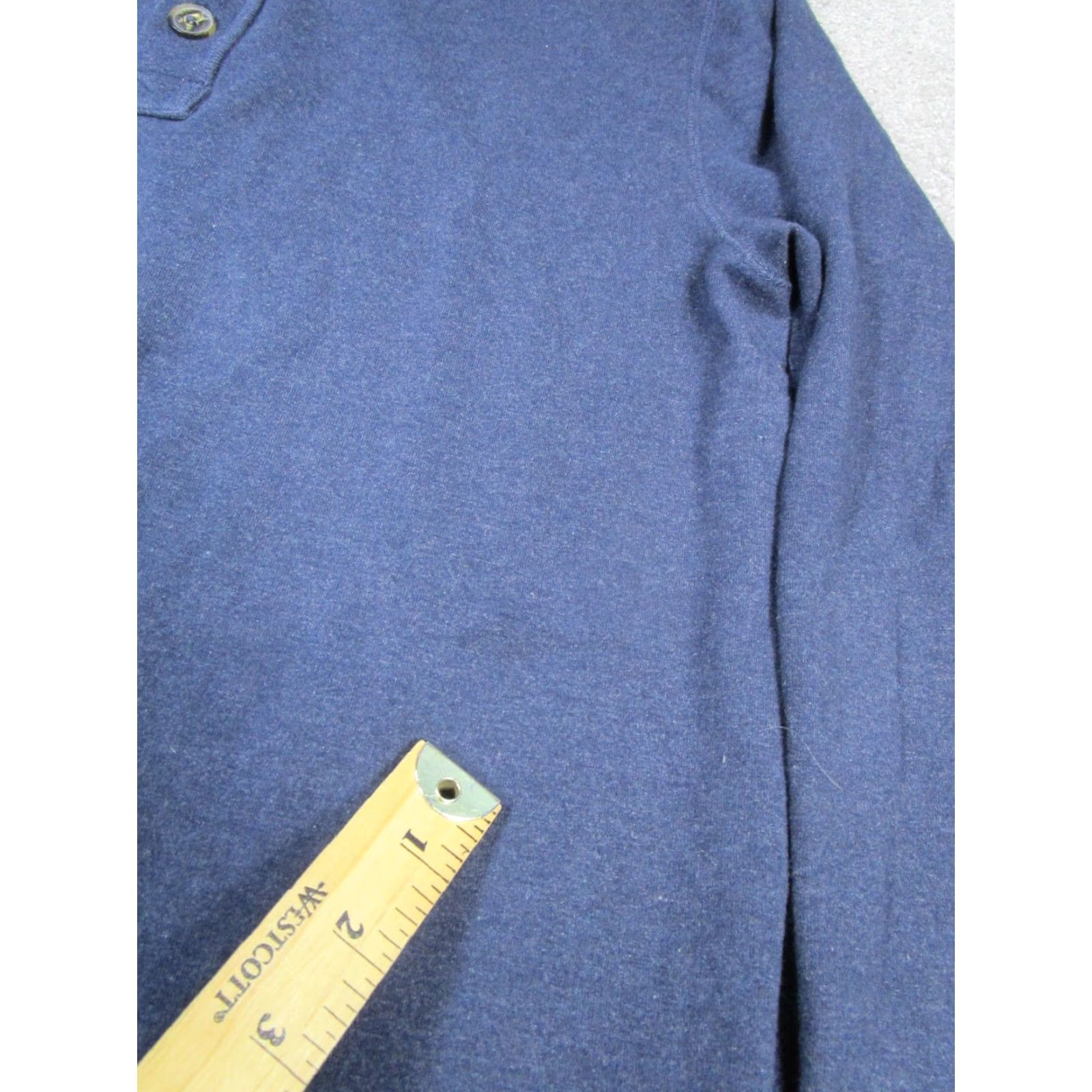 Vintage VINTAGE The Normal Brand Sweater Mens Large Blue Cotton Blend Henley Mock Neck Knit Shirt L Mens Size US L / EU 52-54 / 3 - 6 Thumbnail