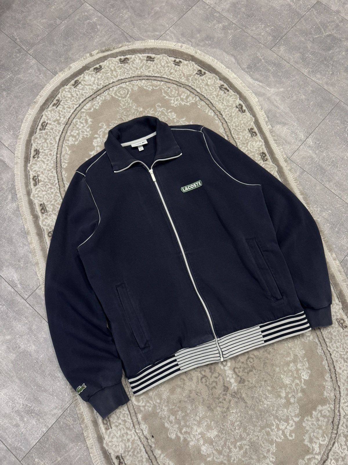 Lacoste 🐊 Vintage Lacoste Zip Up Sweatshirt Hoodie Y2K Size US L / EU 52-54 / 3 - 1 Thumbnail