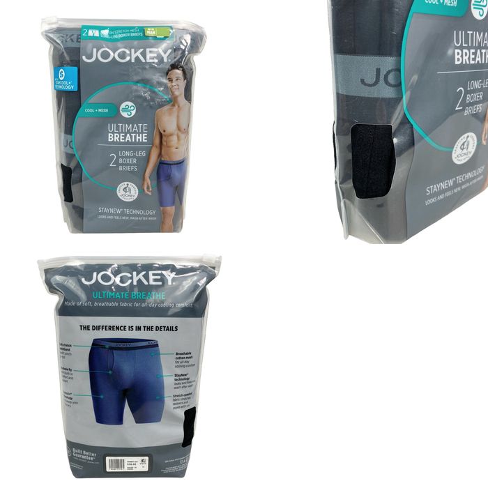 Jockey Jockey Ultimate Breathe LongLeg Boxer Briefs Underwear 2Pack