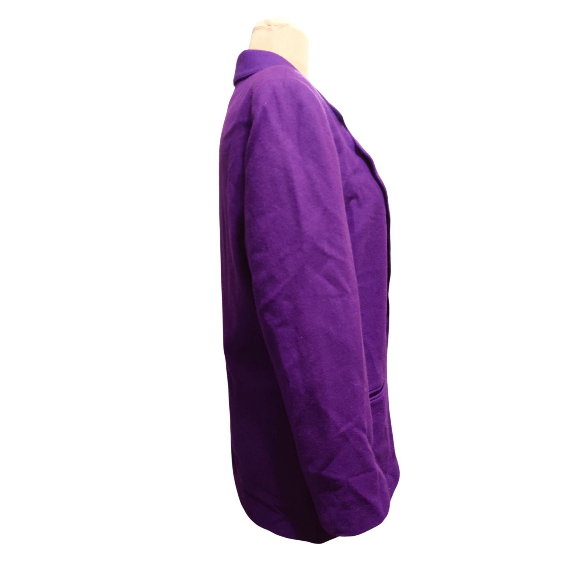 Vintage Vintage Adolfo International 12 Purple Wool Blazer Gold Butt Size XL / US 12-14 / IT 48-50 - 10 Thumbnail