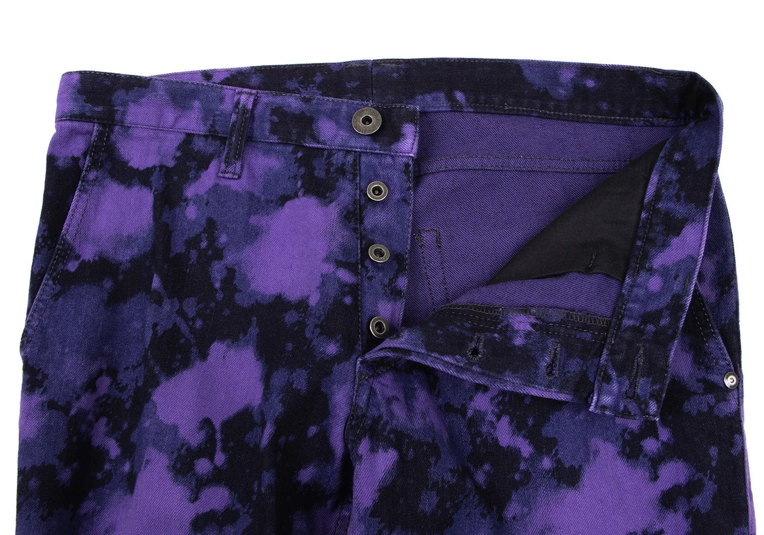 Issey Miyake Indigo Dyed Cotton Pants in Purple Black, Size M Size US 34 / EU 50 - 5 Thumbnail