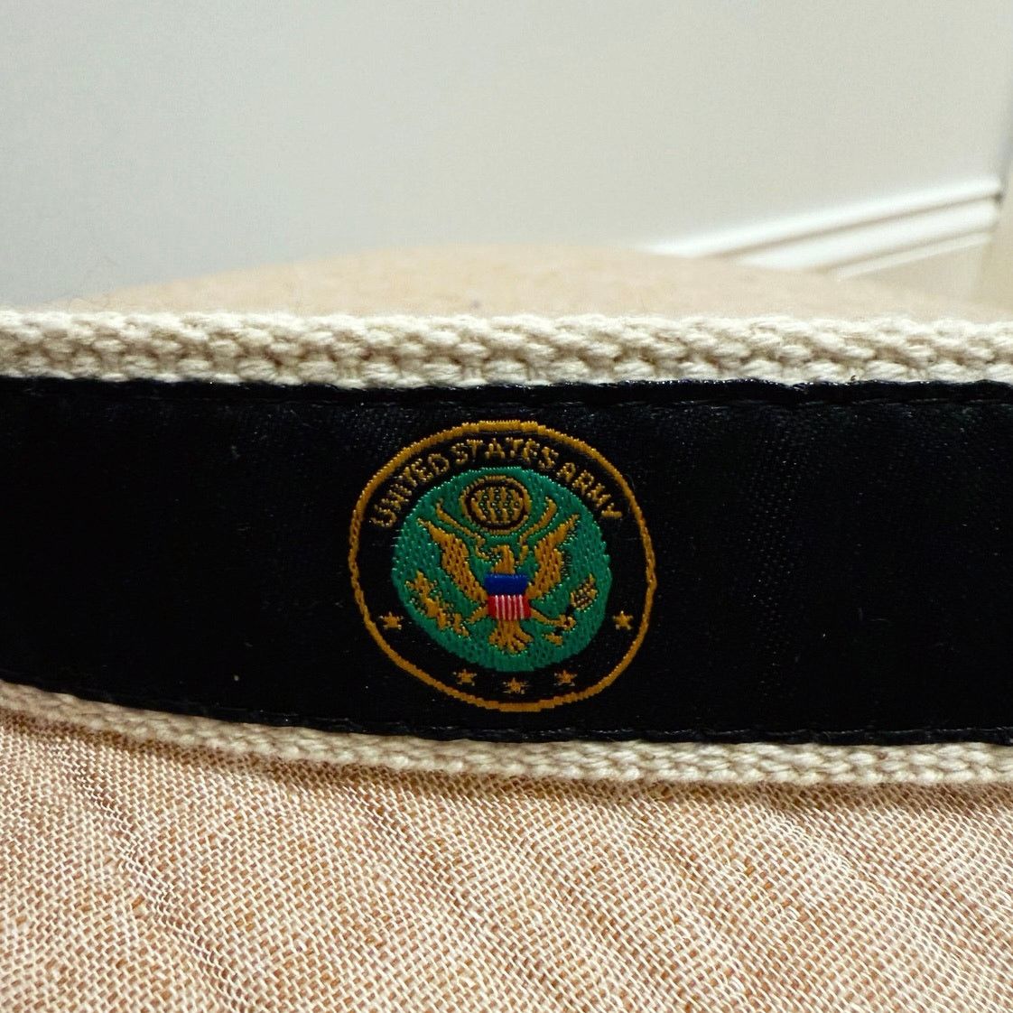Leather United States Army Men's Web Leather Belt Size 40 - 6 Thumbnail