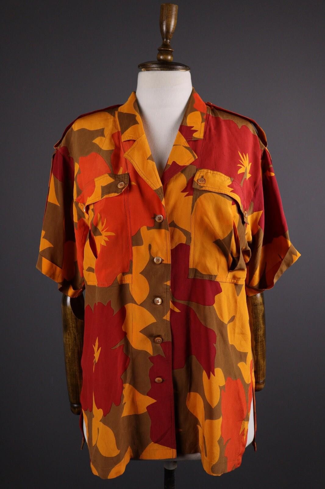 Escada Escada Margaretha Ley Silk Floral Button Down Blouse Size 38 Size M / US 6-8 / IT 42-44 - 1 Thumbnail