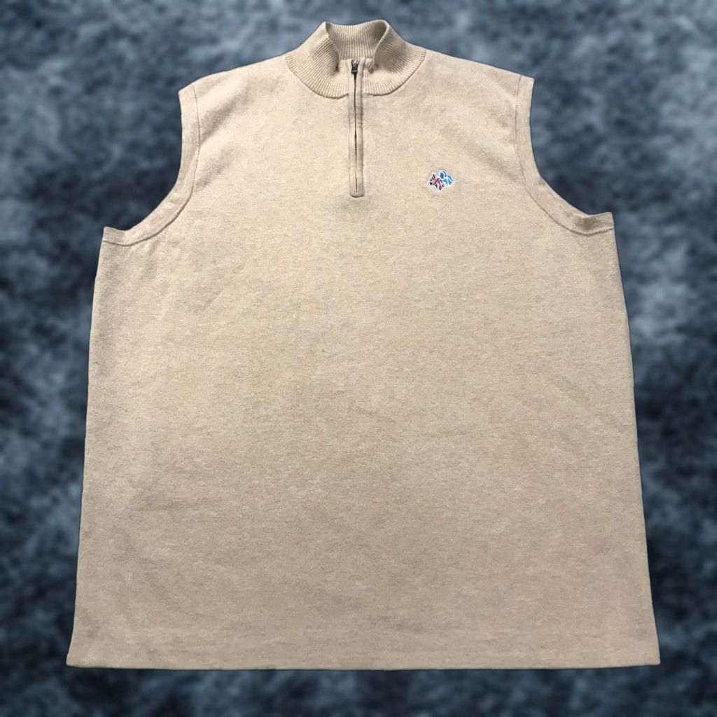 Peter Millar Peter Millar Vest Mens Large Beige Golf Frederica Crown Comfort 1/4 Zip Size US L / EU 52-54 / 3 - 1 Thumbnail