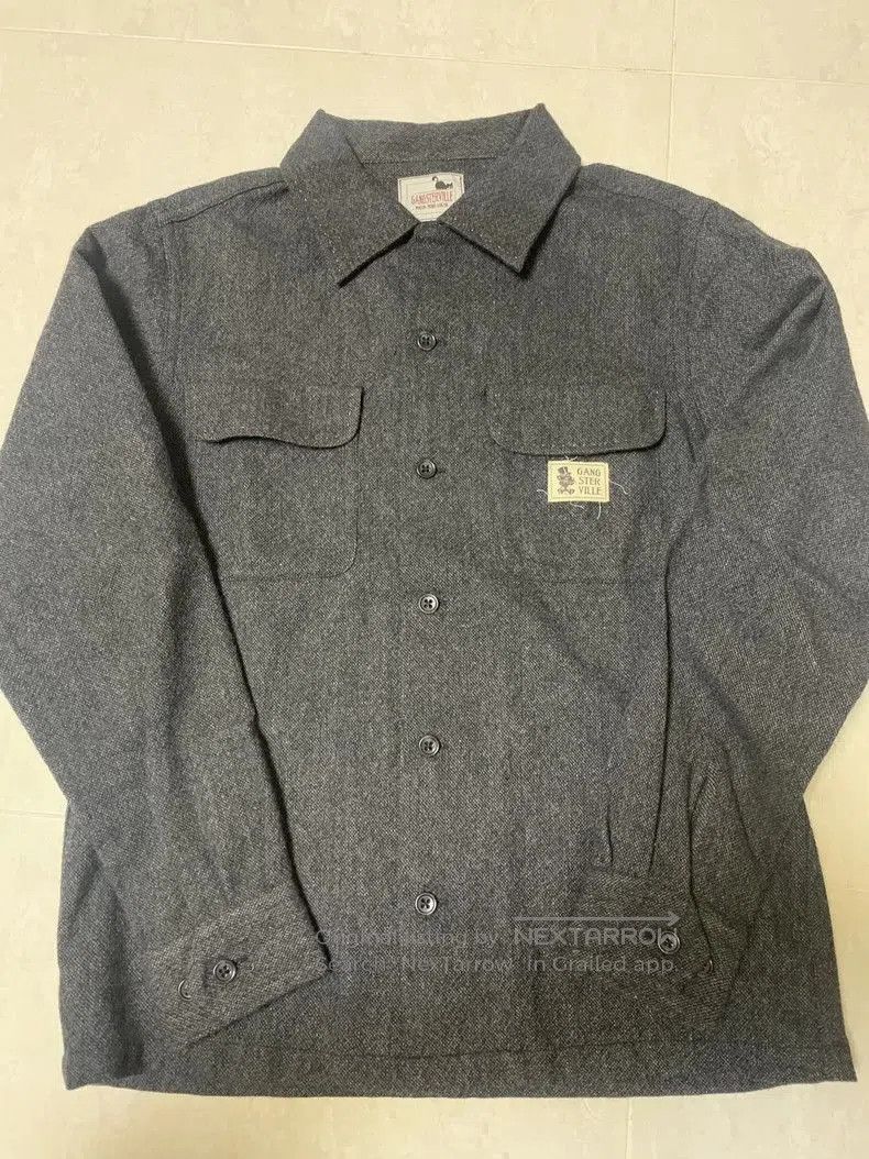 Japanese Brand Gangsterville Wool Shirt Black Style. Size US M / EU 48-50 / 2 - 1 Thumbnail