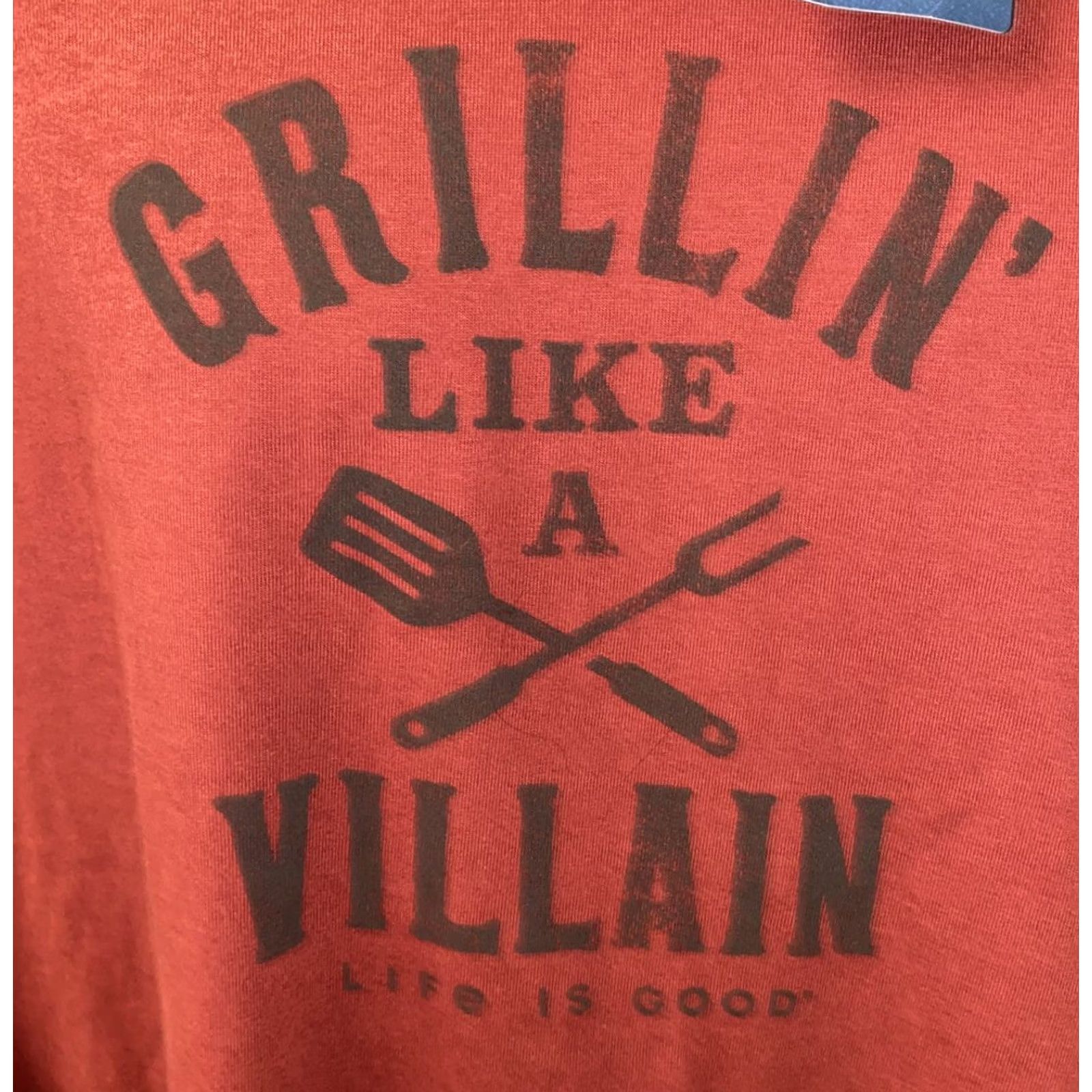 Life is Good Life Is Good Mens Grillin Crusher Long Sleeve T-Shirt M Red Cotton NWT Regular Mens Size M Size US M / EU 48-50 / 2 - 2 Thumbnail