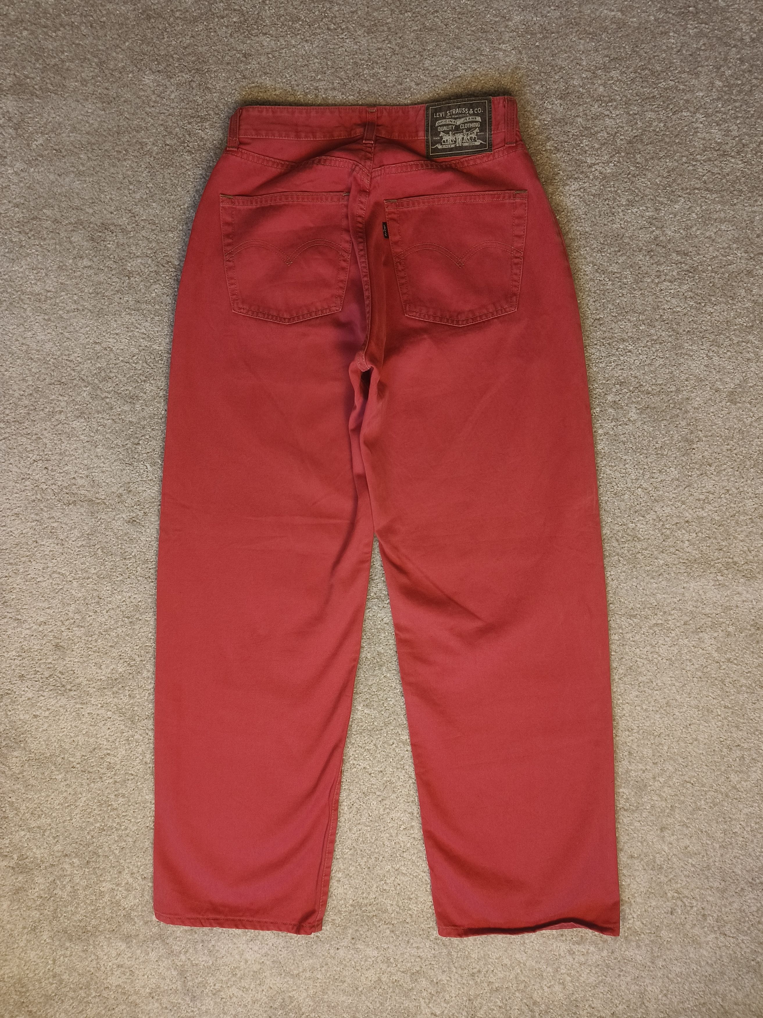 Levi's Vintage Clothing Levi's 501 Red/Coral Early 90s Vintage Black Tab Jeans Size 30" / US 8 / IT 44 - 3 Thumbnail