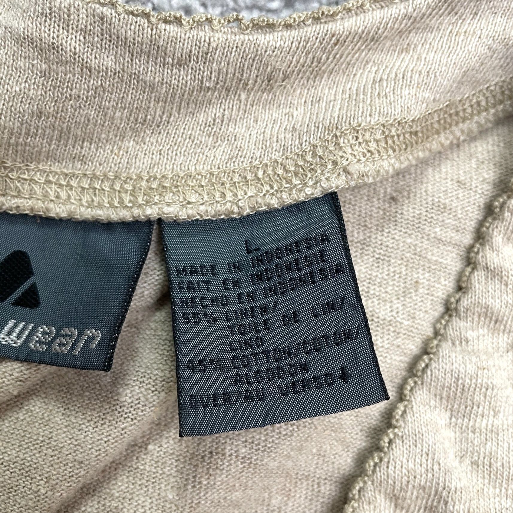 Vintage VINTAGE Lizwear Linen Blend Henley Shirt Womens Large Beige Short Sleeve Casual Knit Top Size L / US 10 / IT 46 - 7 Thumbnail