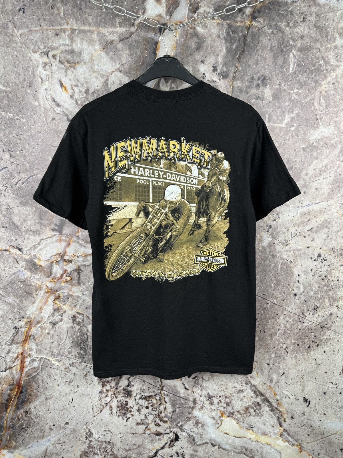 Harley Davidson Harley Davidson Skull Graphic TShirt Newmarket England Black Size US M / EU 48-50 / 2 - 10 Thumbnail