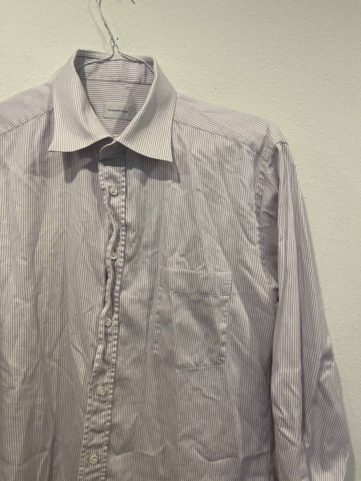 Ermenegildo Zegna Ermenegildo Zegna Dress Shirt Men’s Size 43/ 17 Purple Size US L / EU 52-54 / 3 - 4 Thumbnail