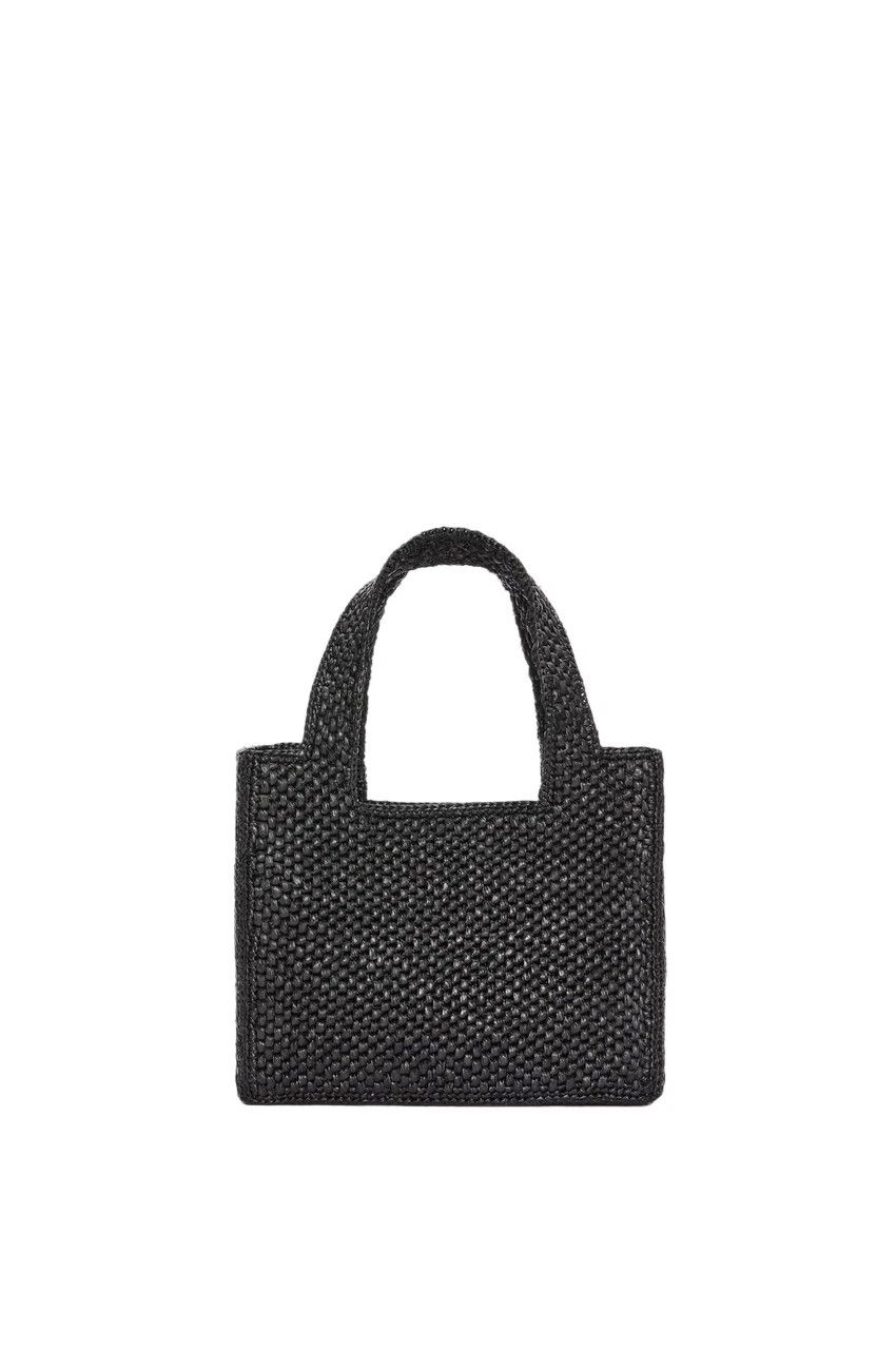 Loewe LOEWE $1200 Black Raffia Mini Tote Bag New & Authentic Size ONE SIZE - 3 Thumbnail