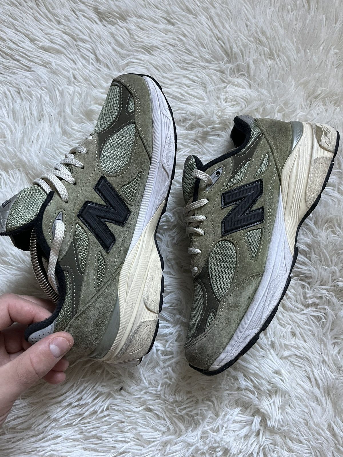 JJJJound × New Balance New Balance x JJJjound 990 v3 olive Size US 8 / EU 41 - 8 Thumbnail