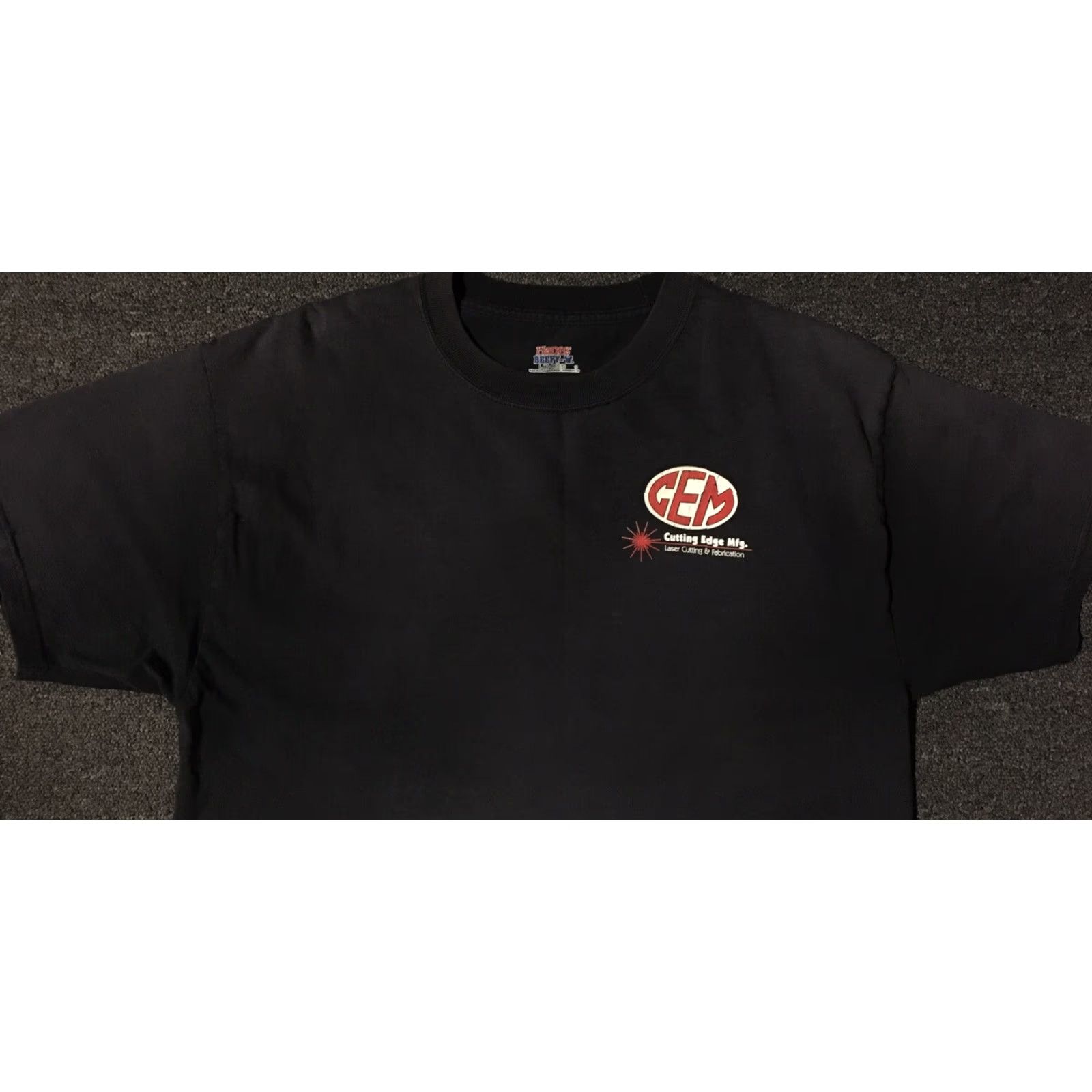 Thrasher VINTAGE We Have A Frickin Laser Beam Construction Shirt L Thrashed Black Mens Short Sleeve T-Shirt Grunge Skate 80s 90s Funny Joke Size US L / EU 52-54 / 3 - 6 Thumbnail