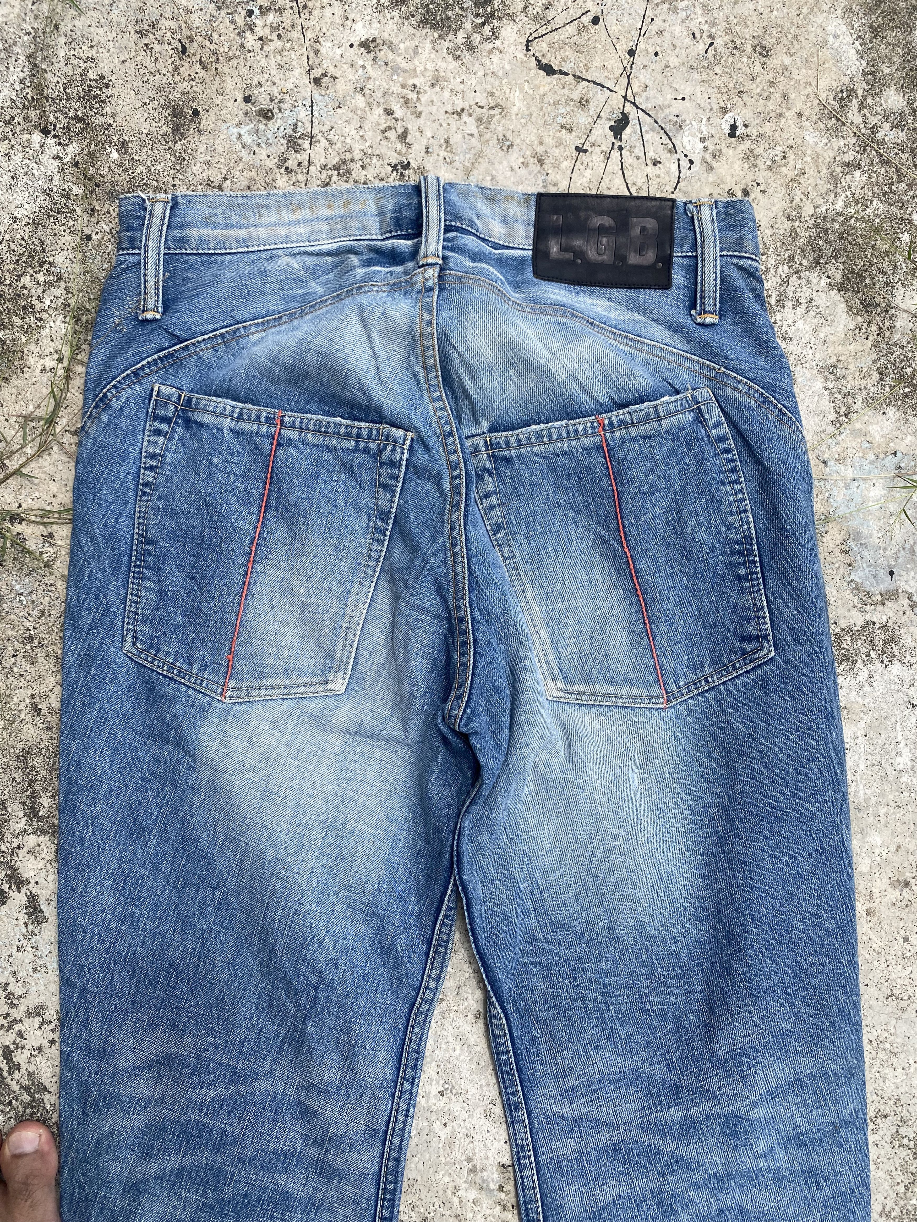 Le Grande Bleu (L.G.B.) GRAIL 💥 LGB BLUE WASH DISTRESSED JEANS Size US 29 - 11 Thumbnail