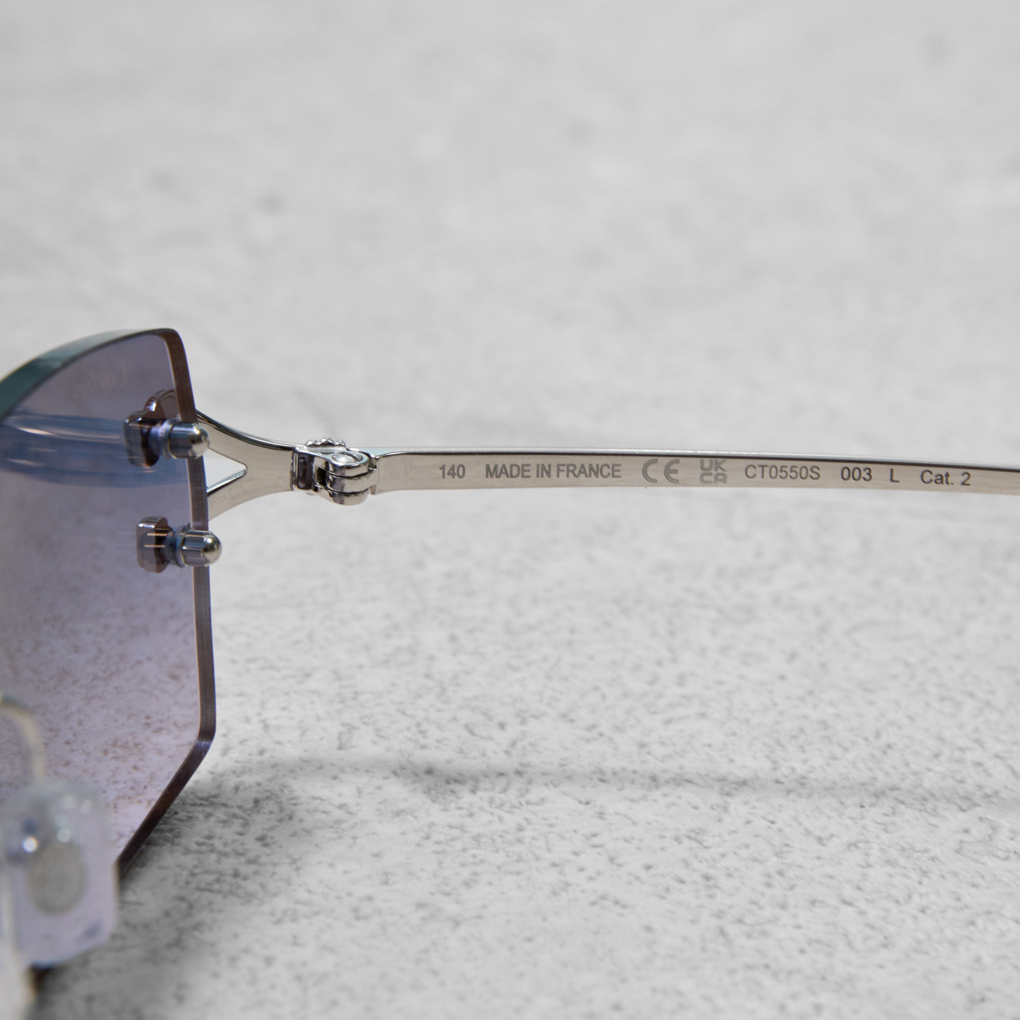 Cartier Lilac Smoke CARTIER CT0550S 003 Size ONE SIZE - 5 Thumbnail