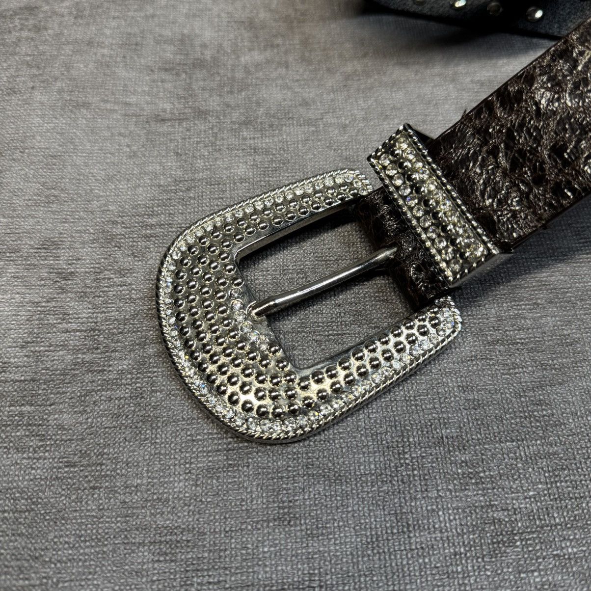 Hysteric Glamour × Japanese Brand Y2K Leather Belt Leopard Print Rhinestone B.B Simon style Size ONE SIZE - 5 Thumbnail