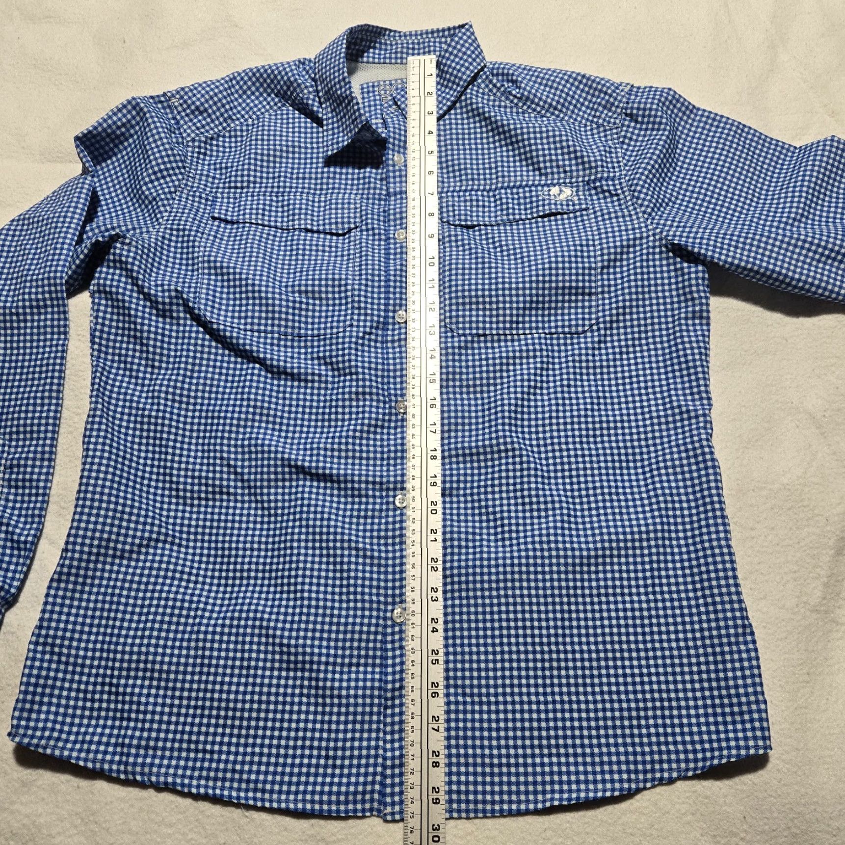 Vintage EAG Elite Shirt Button-Up Check Blue Long Sleeve L Men's Size US L / EU 52-54 / 3 - 5 Thumbnail