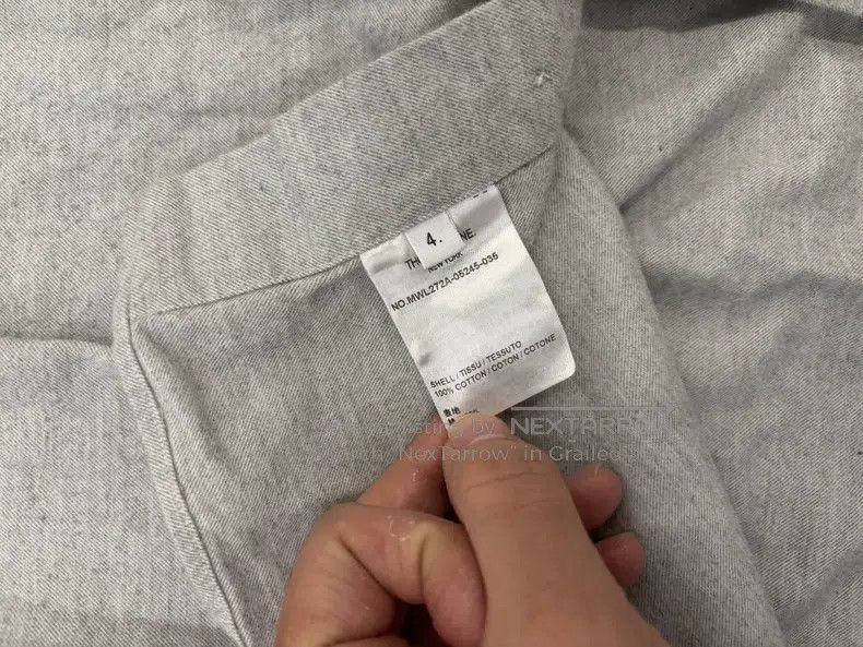 Thom Browne Thom Browne Gray Long Sleeve Shirt Size US XL / EU 56 / 4 - 4 Thumbnail