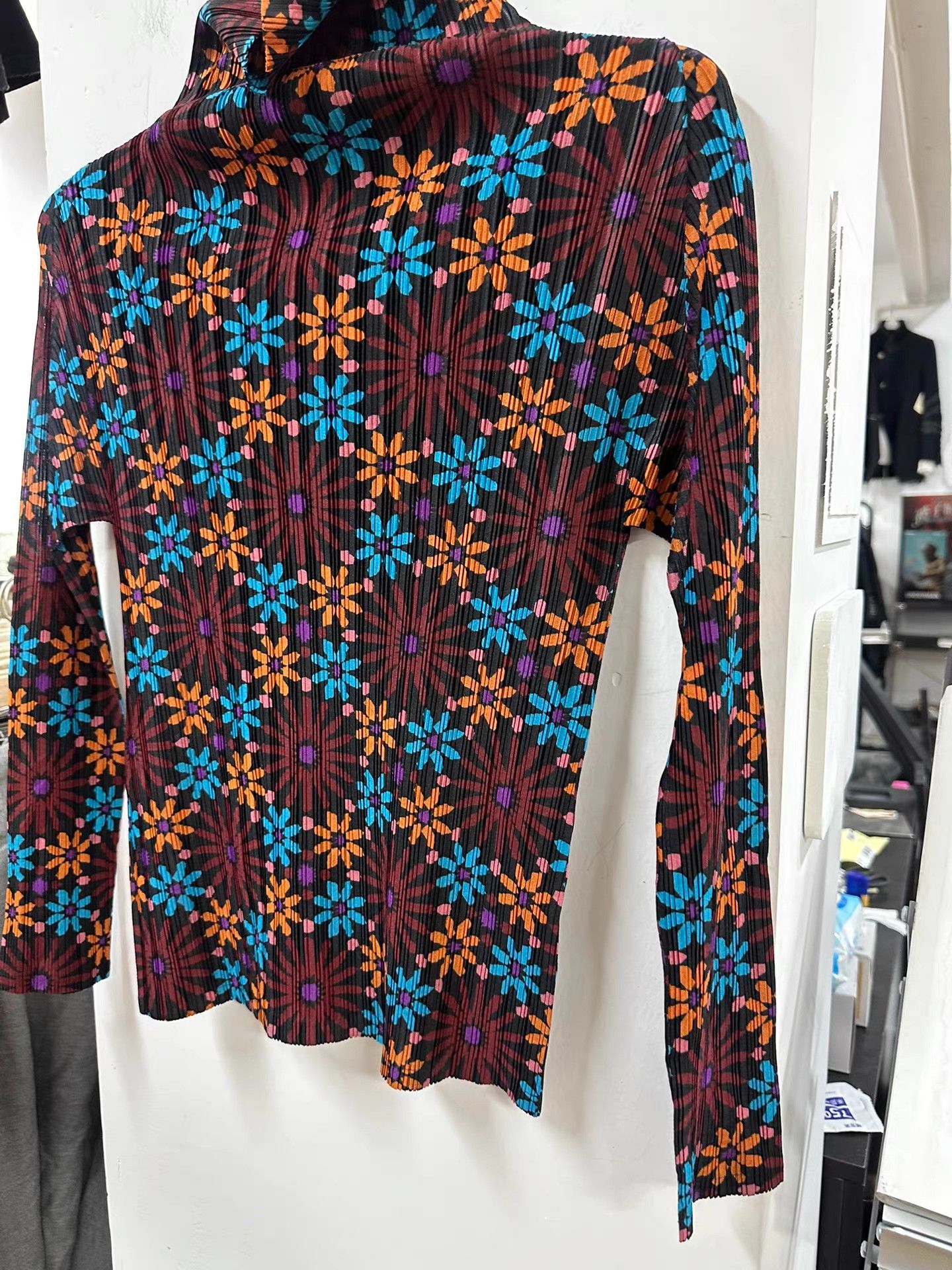 Issey Miyake Issey miyake pleats please Floral Pleated Turtleneck Top K20 Size US L / EU 52-54 / 3 - 2 Thumbnail