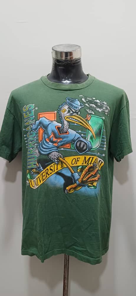 NFL VINTAGE 90'S MIAMI HURRICANES SHIRT Size US L / EU 52-54 / 3 - 1 Thumbnail