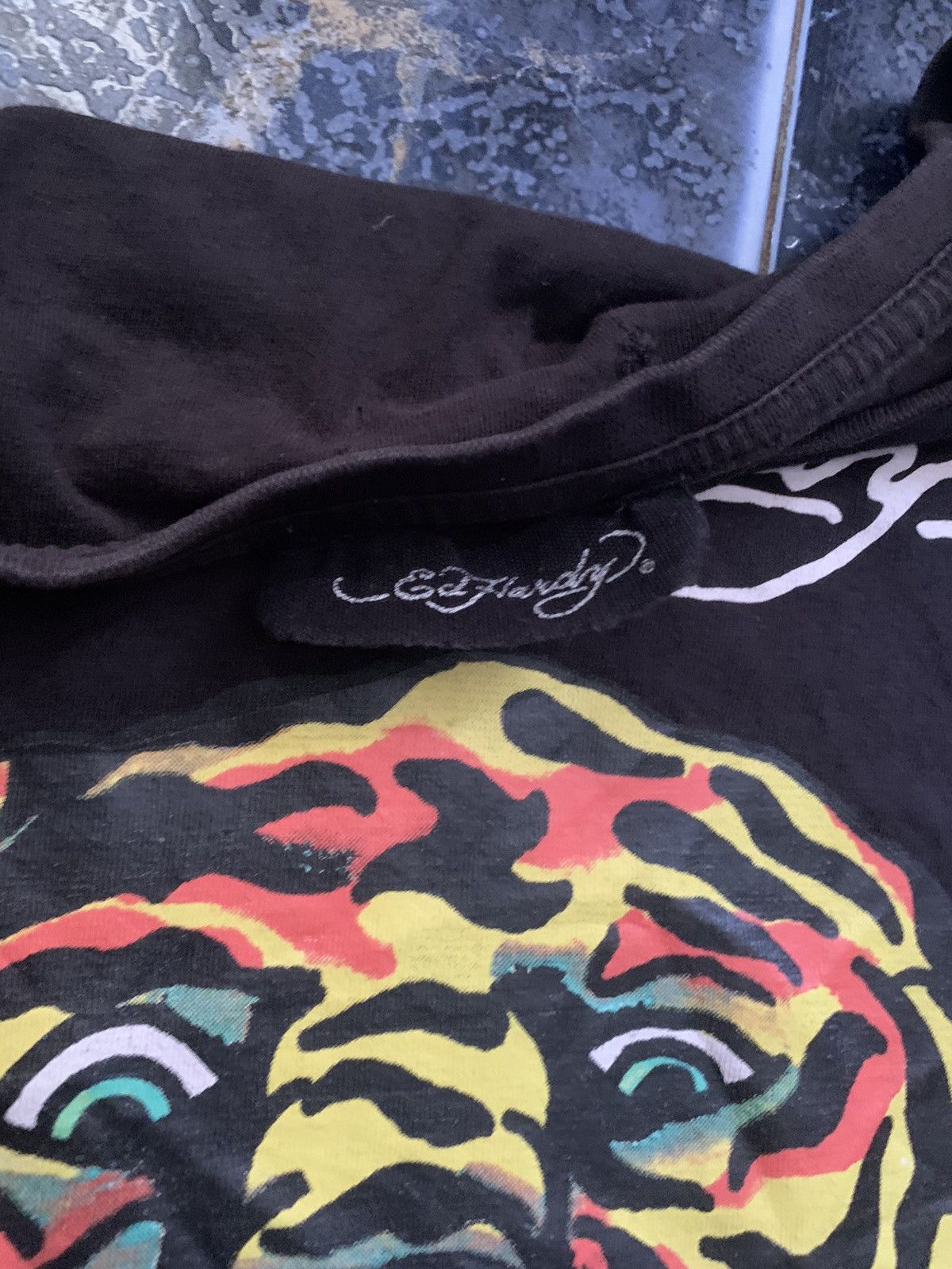 Ed Hardy Ed Hardy Tiger Print T Shirt By Christian Audigier Black Size US XL / EU 56 / 4 - 8 Thumbnail