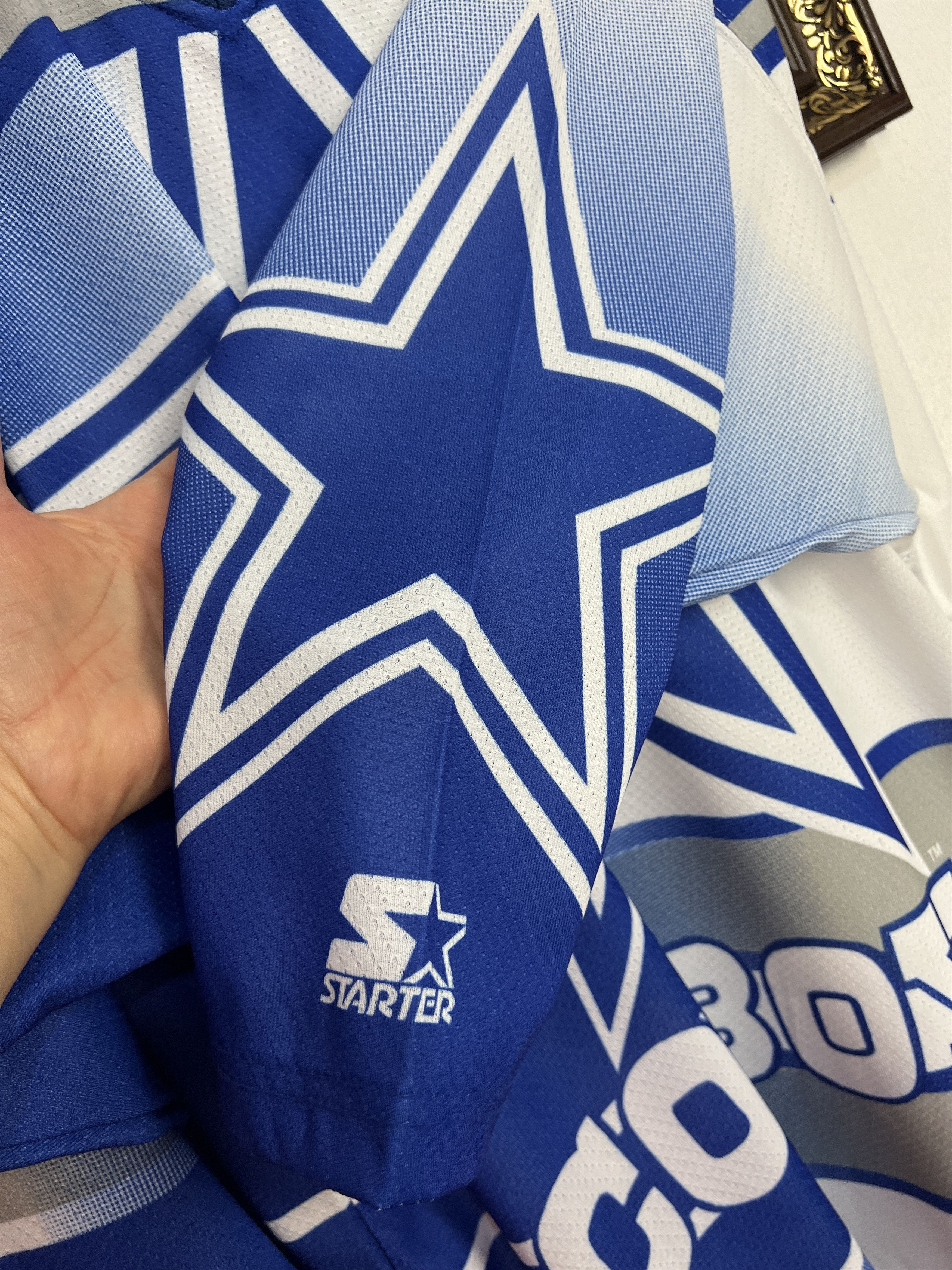 Starter Vintage Dallas Cowboys NFL Hockey Jersey Over Print Shirt Size US XL / EU 56 / 4 - 6 Thumbnail