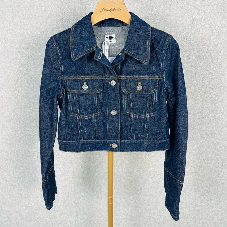 Dior Dior Blue Bee Embroidered Denim Jacket - dmc Size US XS / EU 42 / 0 - 1 Thumbnail